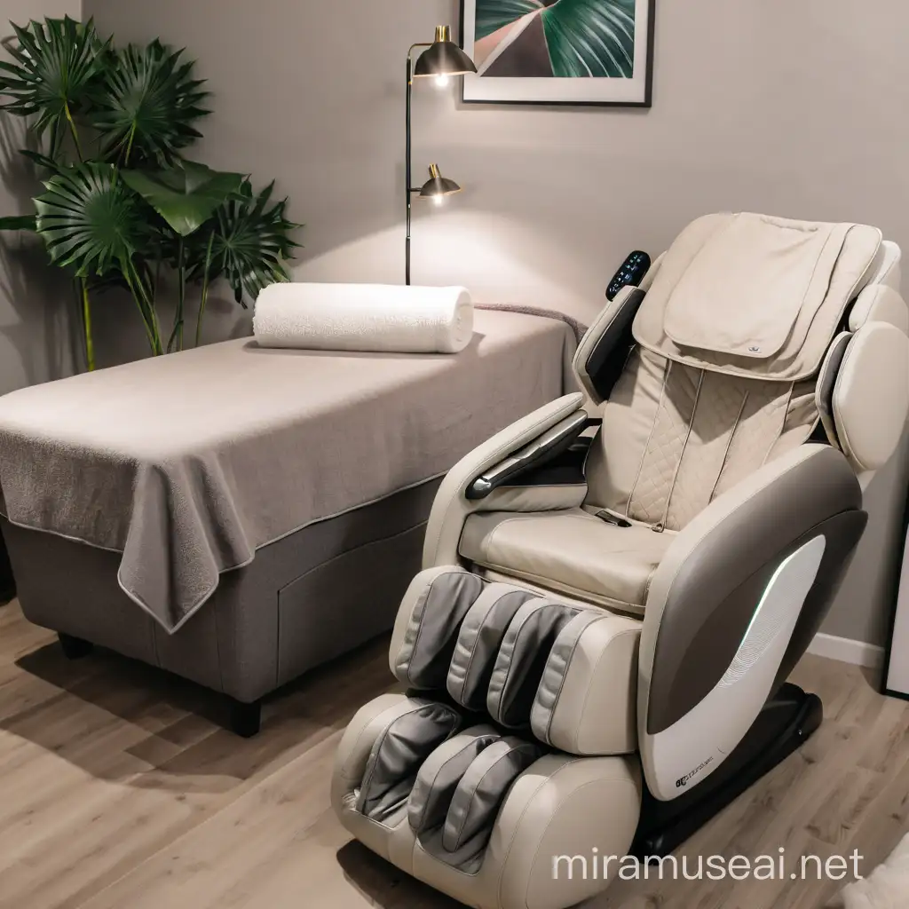 Cozy Bedroom Massage Chair Relaxation