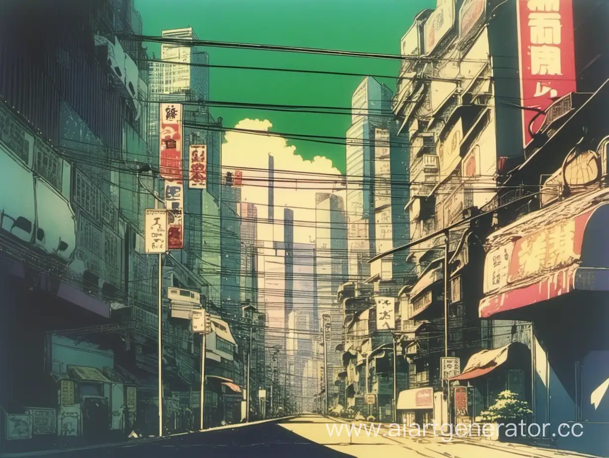city,vintage anime 