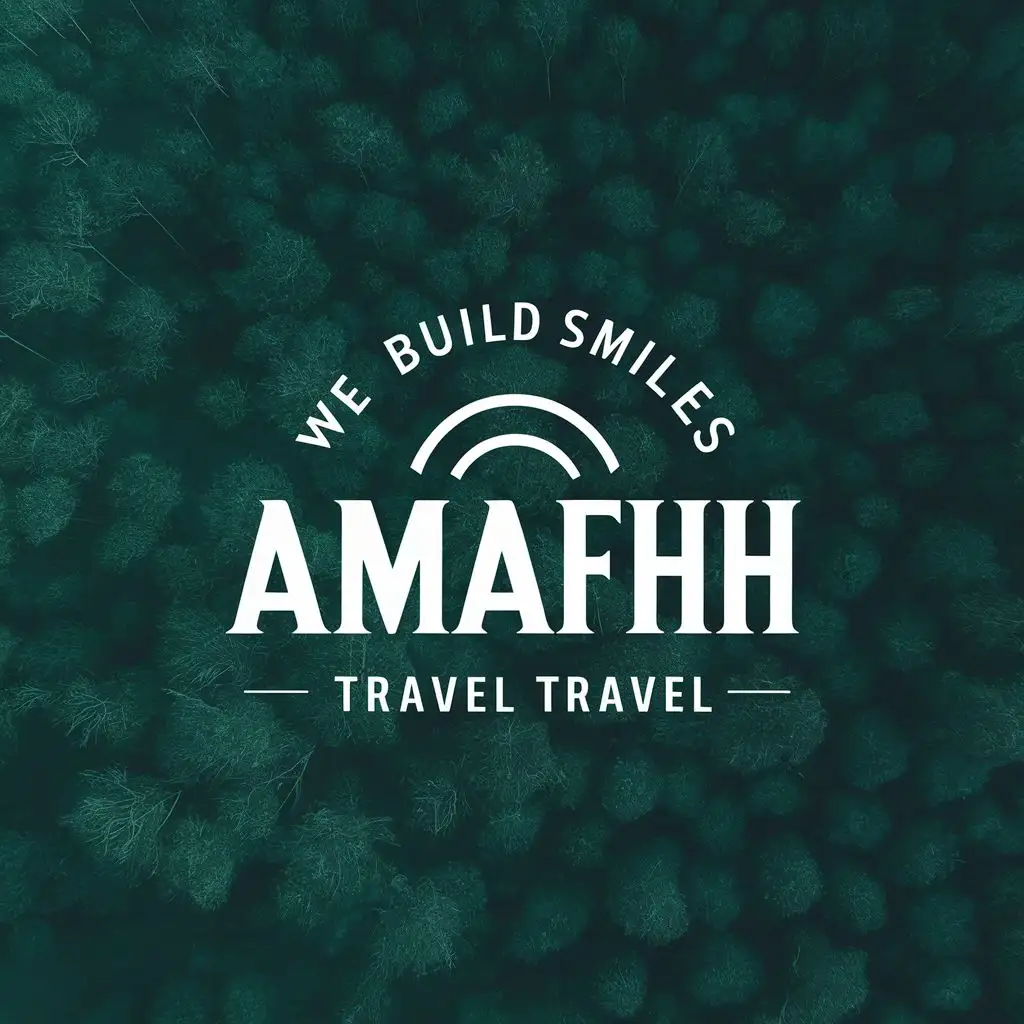 logo, We build smiles, with the text "AMAFHH", typography, be used in Travel industry