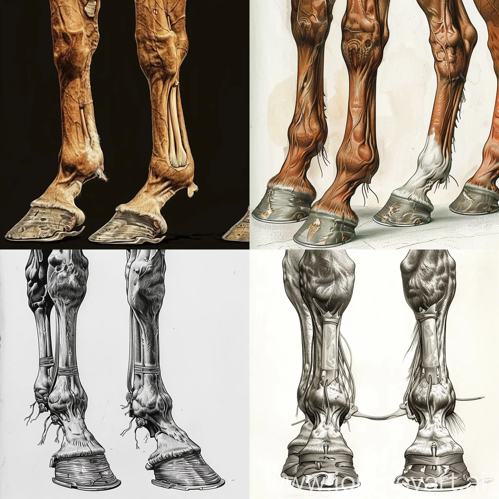 Equine-Anatomy-Front-and-Hind-Hoof-Tendons