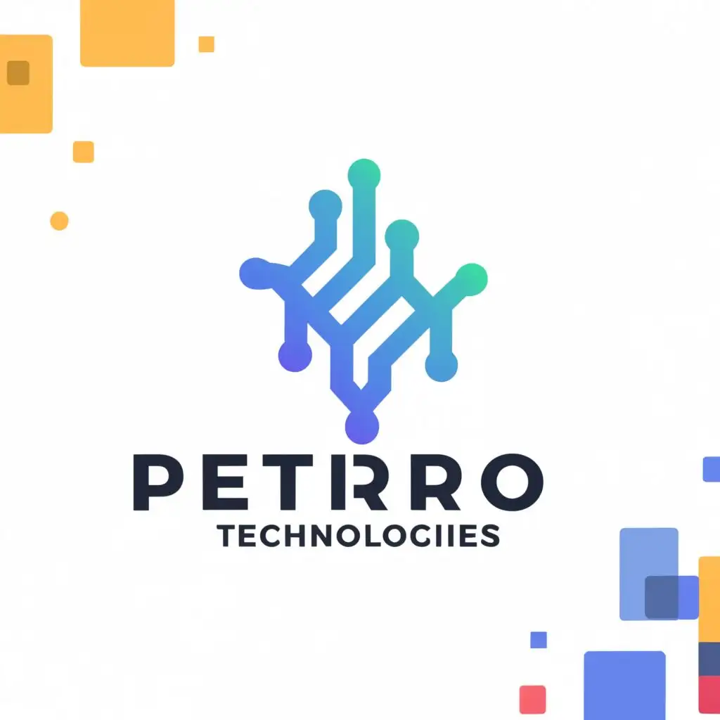 logo, symbol for technology, with the text "petero technologies", typography, be used in Technology industry