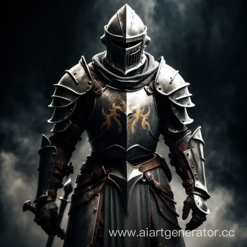 Dark-Paladin-in-Worn-Gray-Armor-with-Hidden-Helmet