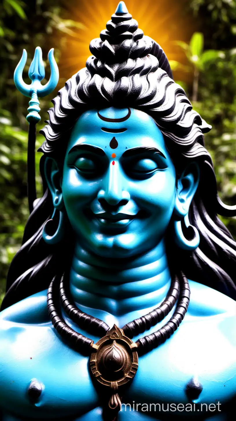 Divine Serenity Lord Shiva Radiates a Peaceful Smile