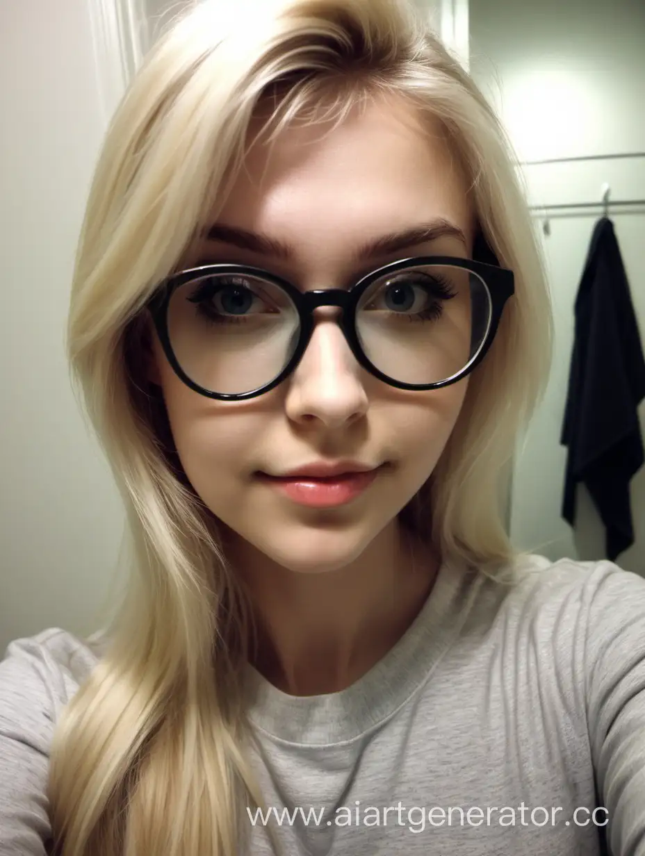 Stylish-Blonde-Girl-Captures-Chic-Selfie-Reflection-in-Glasses