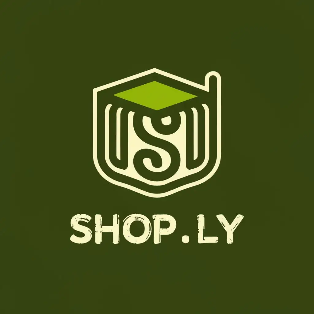 LOGO-Design-For-Shoply-Green-Scribble-S-on-a-Shop-Case