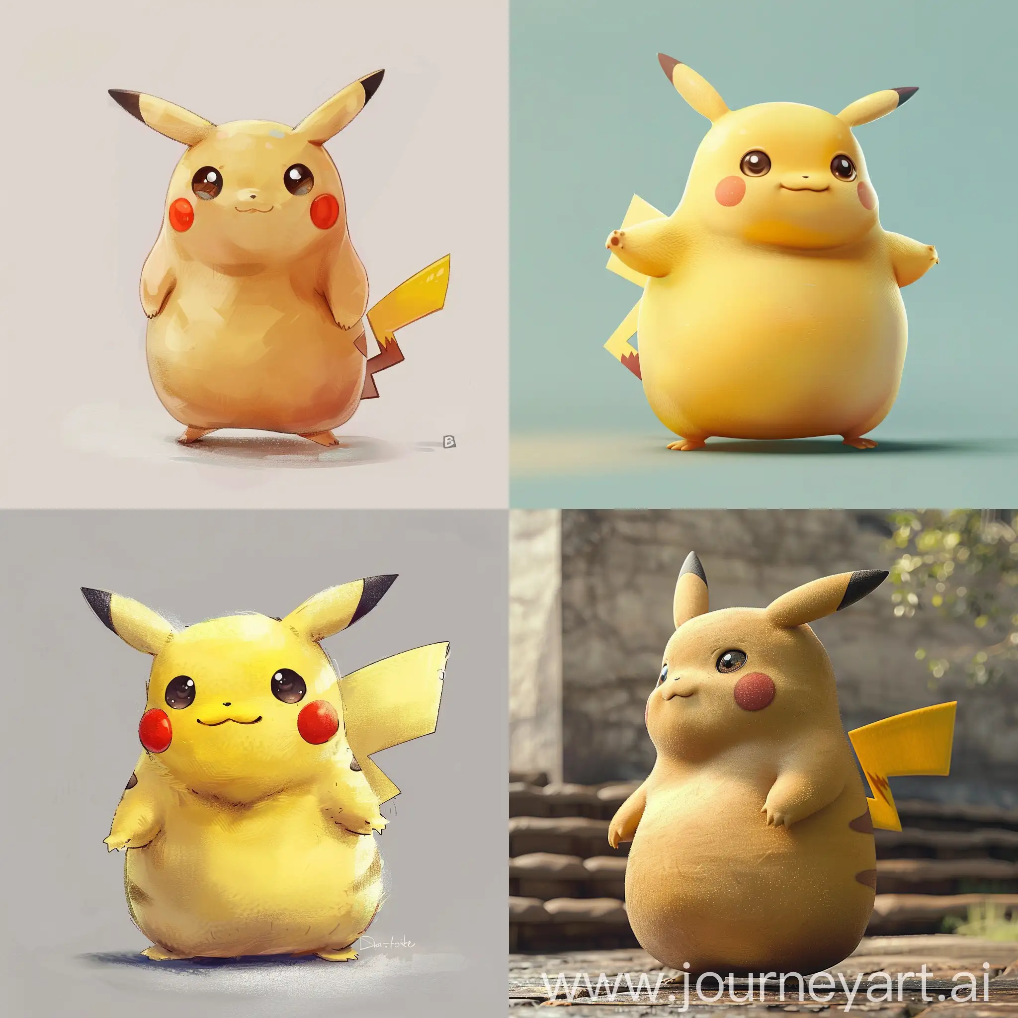 Adorable-Chubby-Pikachu-Sitting