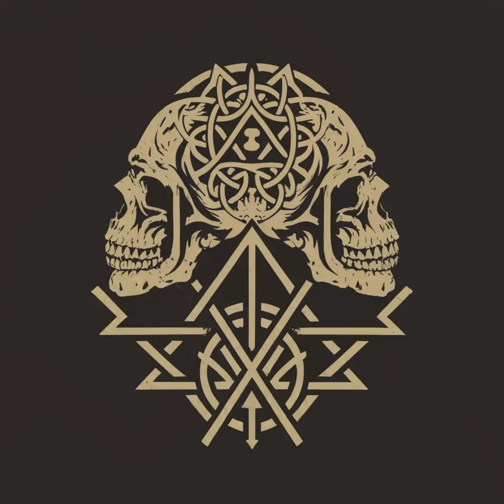 LOGO-Design-for-Dressed-In-Decay-Conjoined-Skulls-Sacred-Geometry-on-a-Clear-Background
