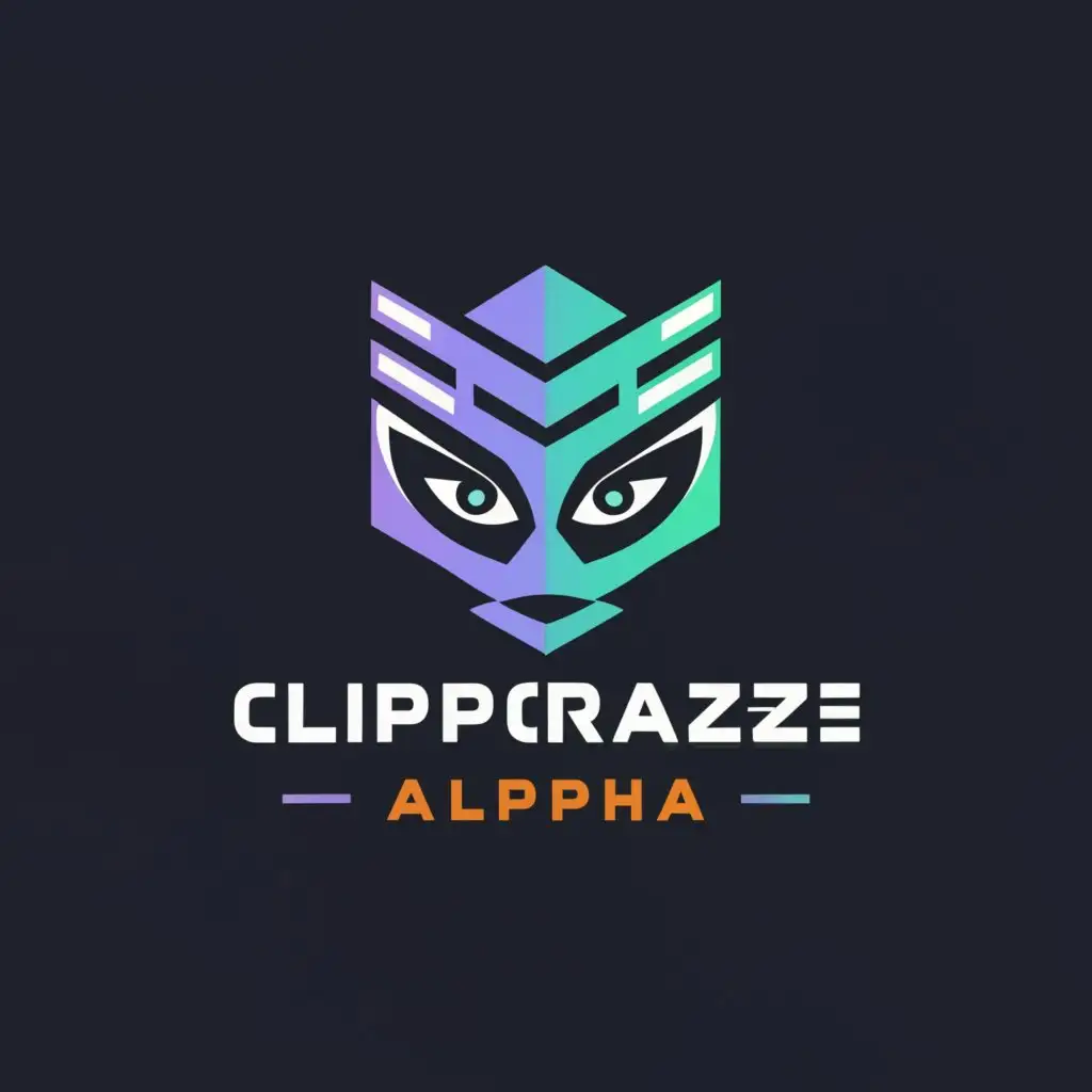 a logo design,with the text "ClipCrazeAlpha", main symbol:Hacker Mask,Moderate,be used in Technology industry,clear background