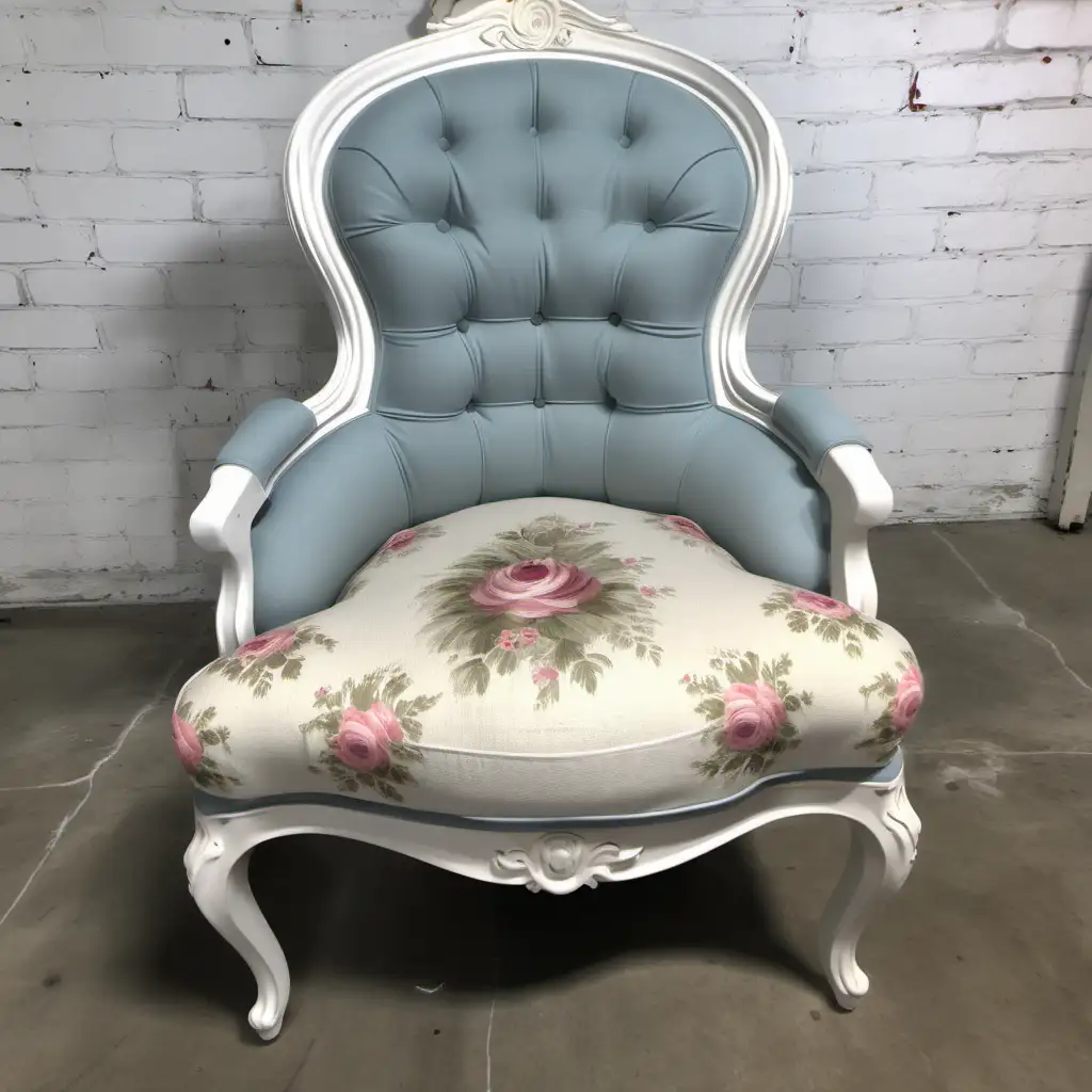 Painted Cottage Chic Shabby French Upholstered Tufted ChairPainted Cottage Chic Shabby French Upholstered Tufted Chair
Painted Cottage Chic Shabby French Upholstered Tufted Chair