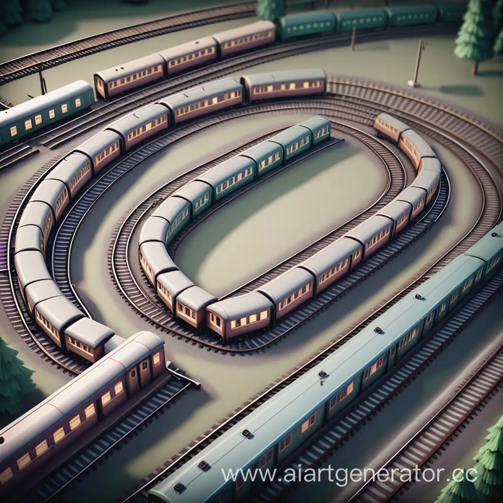 фон для игры где вагоны поезда зациклиные по кругу. фон нейтрального светлого цвета
