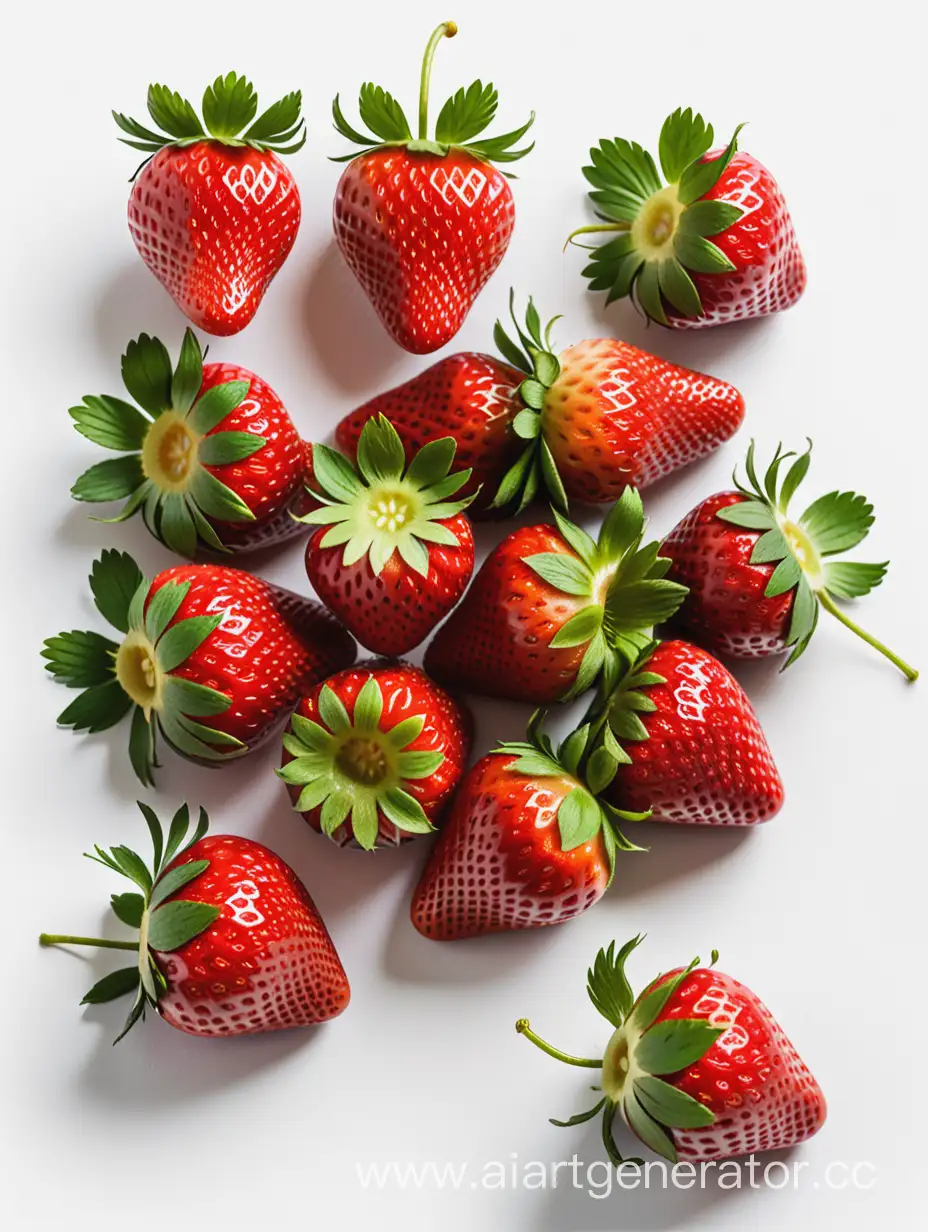 Alexandria Strawberry on white backgrond