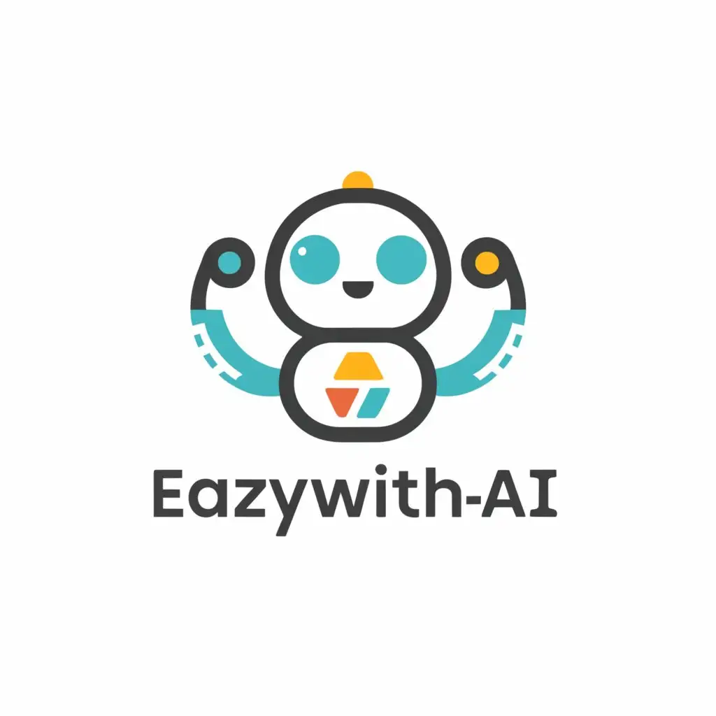 a logo design,with the text "eazywithai", main symbol:AI,Moderate,clear background