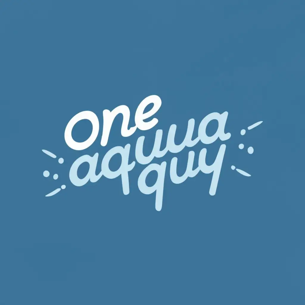 logo, Cartoon animation, with the text "OneAquaGuy", typography