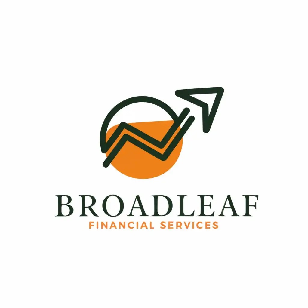 a logo design, with the text 'Broadleaf Financial Services' Broadleaf should be on uppercase and the financial services on next line, main symbol: professional Uptrend icon, Minimalistic, color code primary color near to this #028d4a, and the secondary color should be beautiful black, be used in Finance industry for Insurance service provider, clear background,
Please use sequel-sans, and inter font