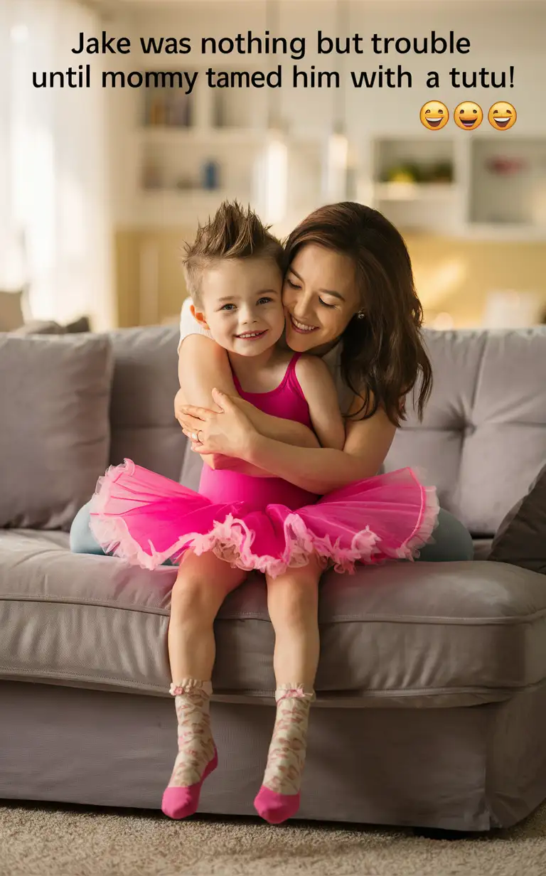 Mother-Transforms-Troublesome-Son-with-Tutu-Heartwarming-Gender-RoleReversal-Moment
