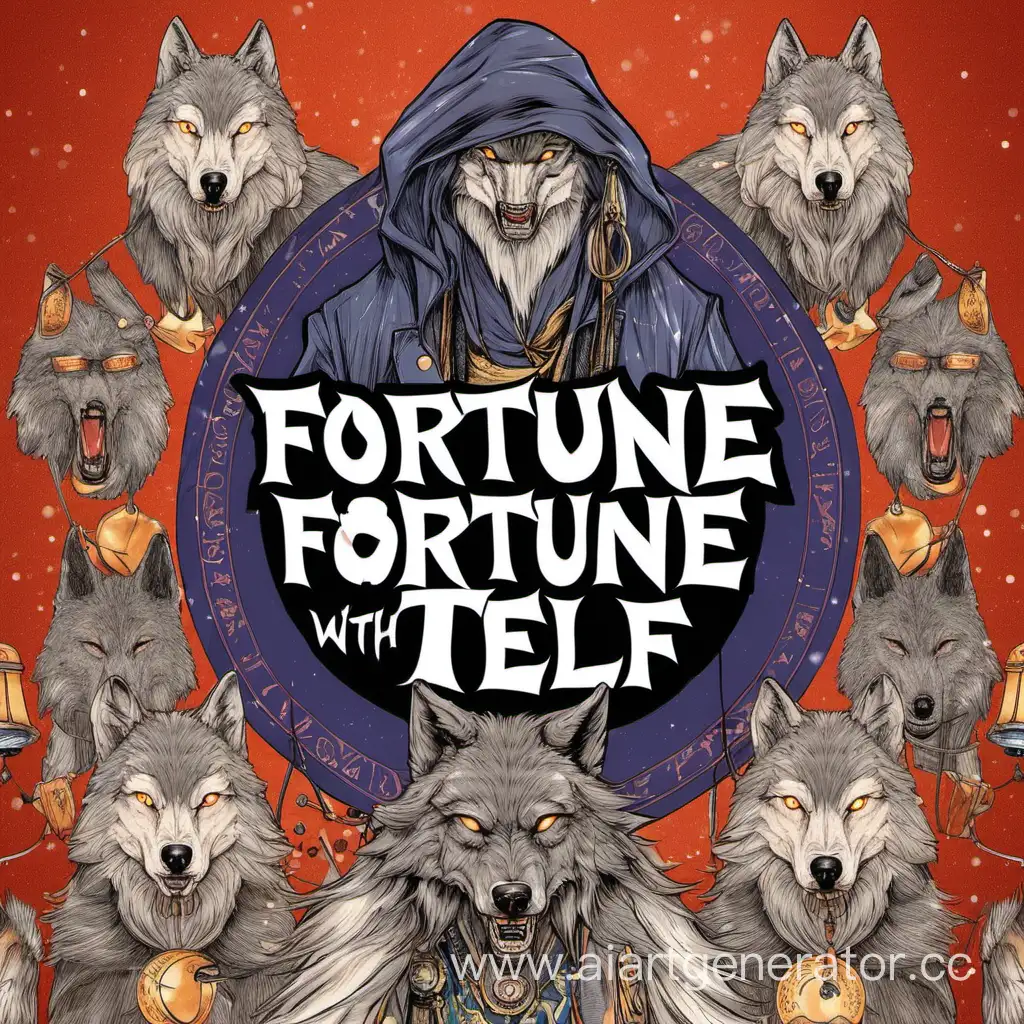 A Fortune tell with wolf doing podcast
