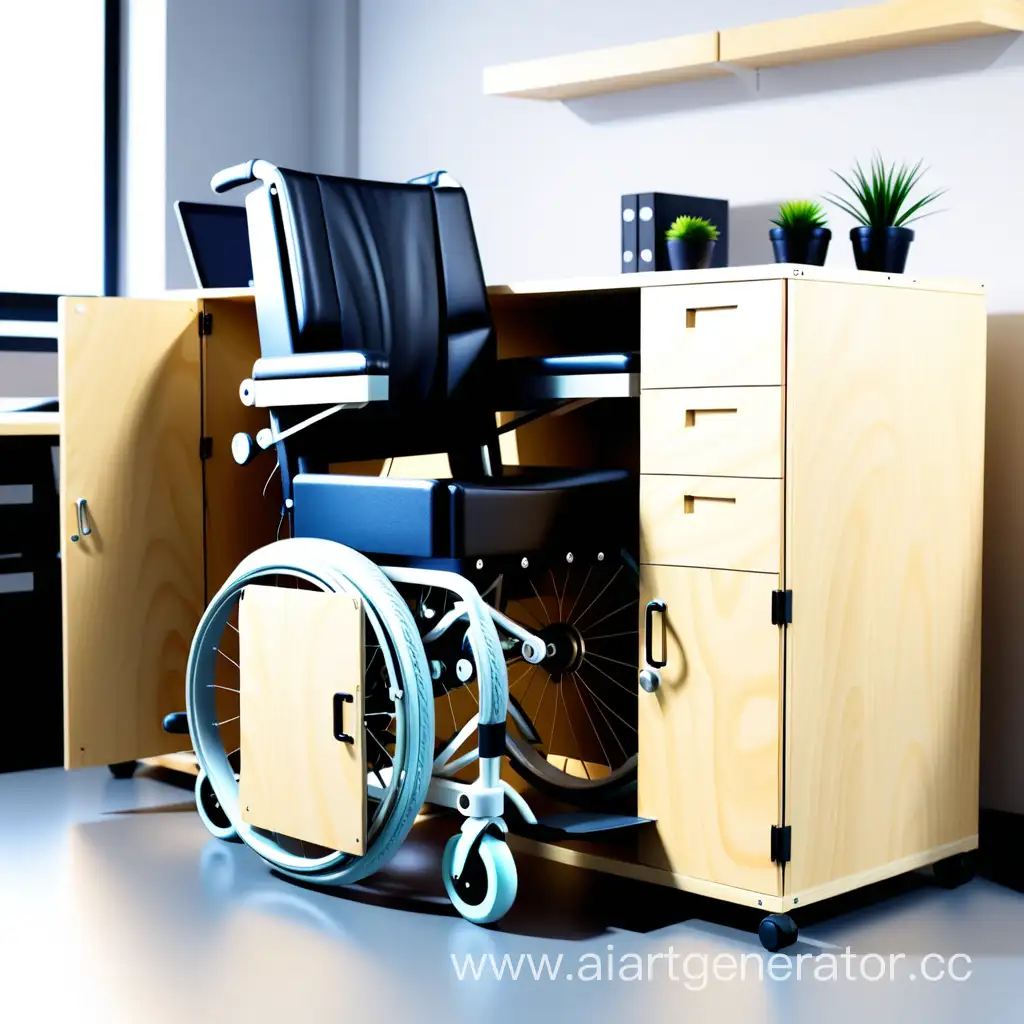 сделай проект офисного 
модульного шкафа для инвалида-колясочника

