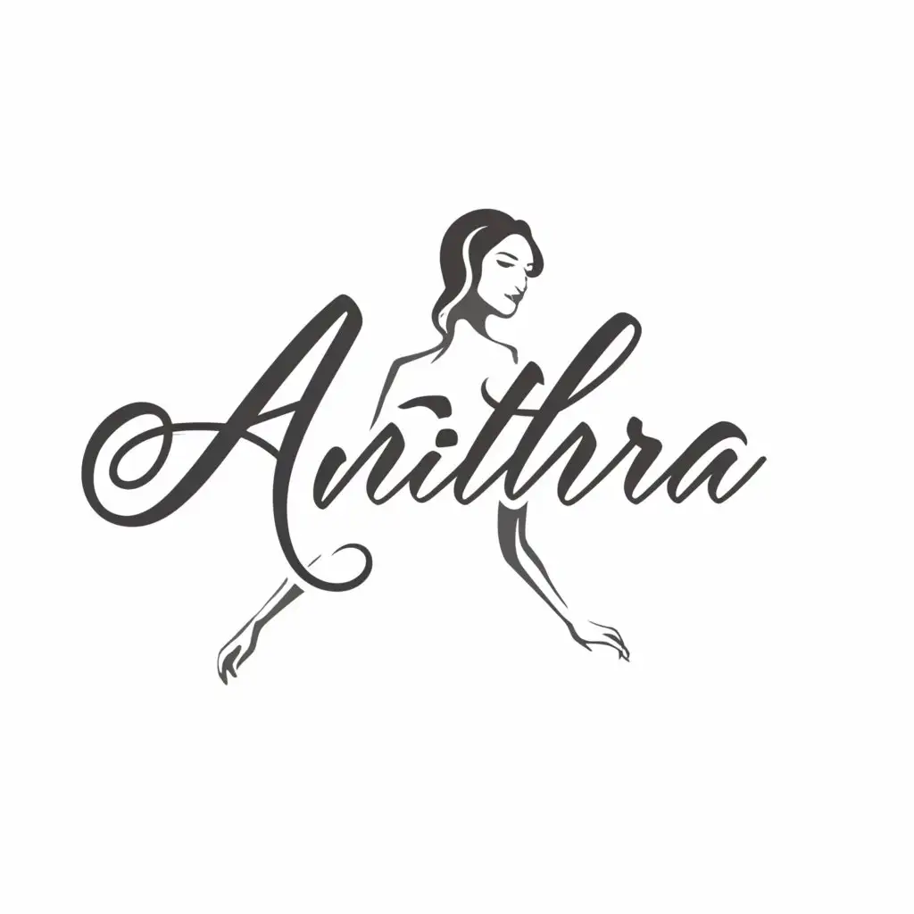 a logo design,with the text "Anithra", main symbol:Female,Moderate,be used in Beauty Spa industry,clear background