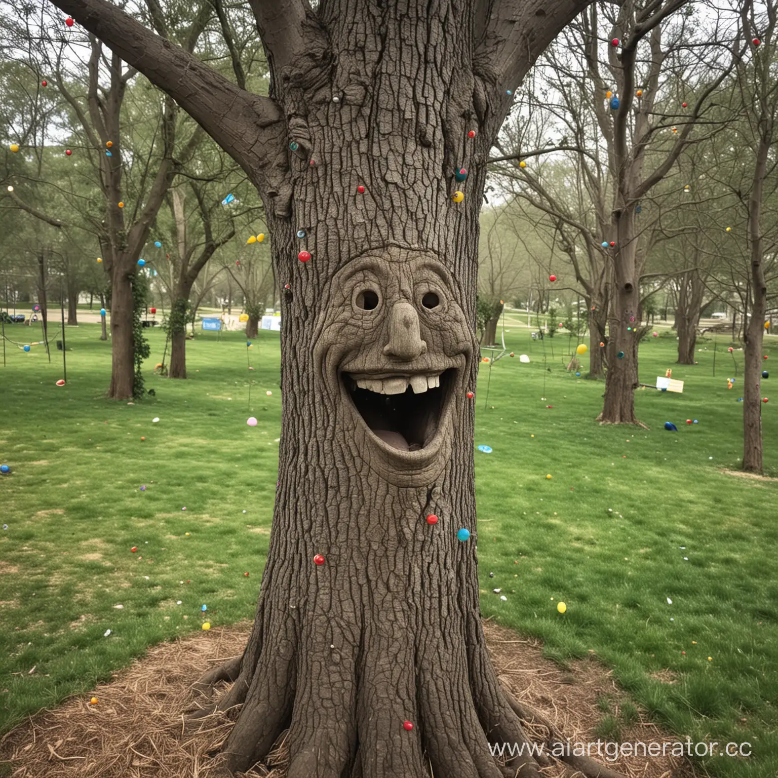 Joyful-Celebration-The-Tree-Laughs-at-the-Party