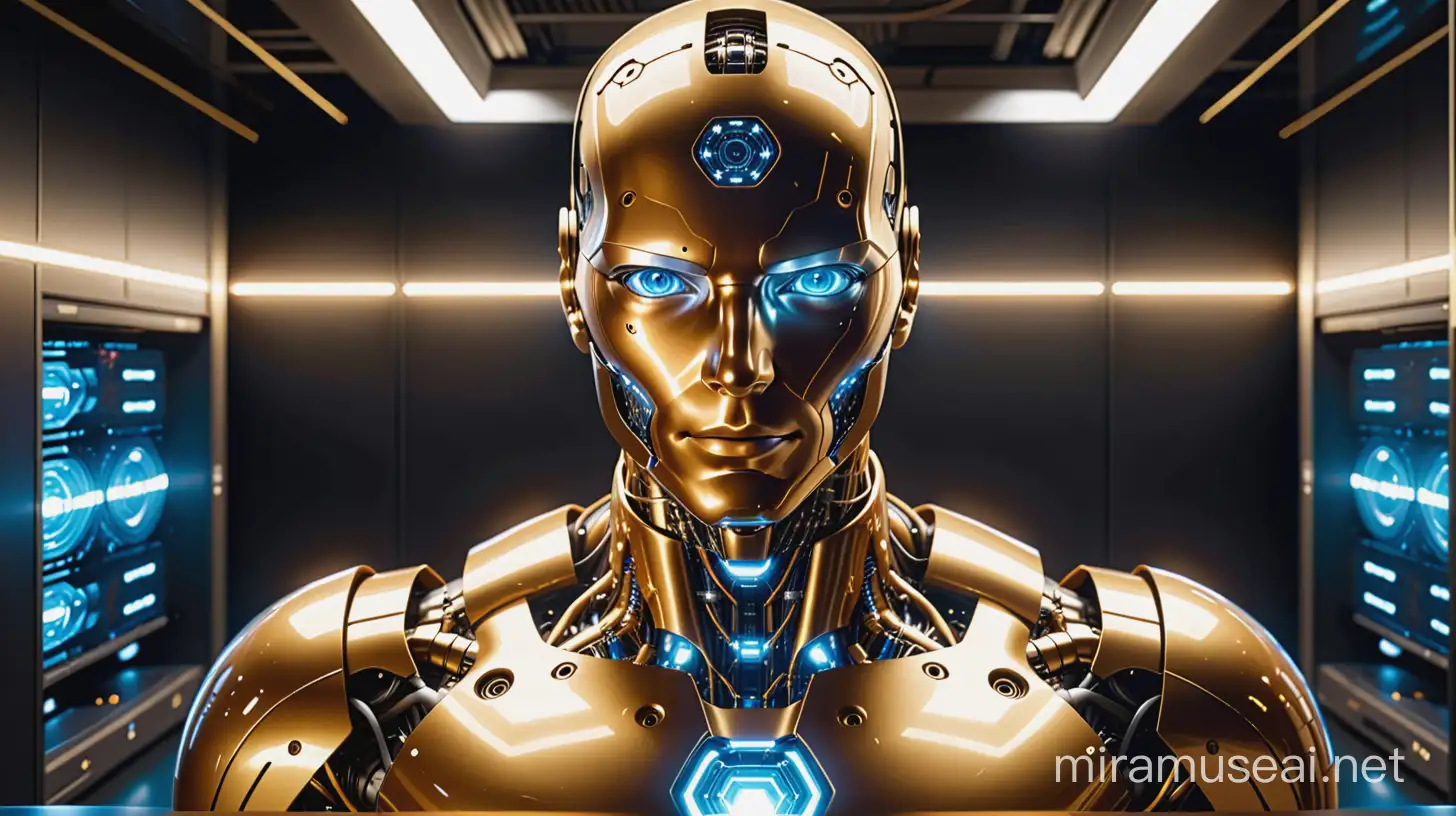 Everything Golden, The Best and The most Super Super Artificial Intelligence Man , The Best and The most Super Super Computers , The Best and The most Super Super Cybernetic , Everything Golden.