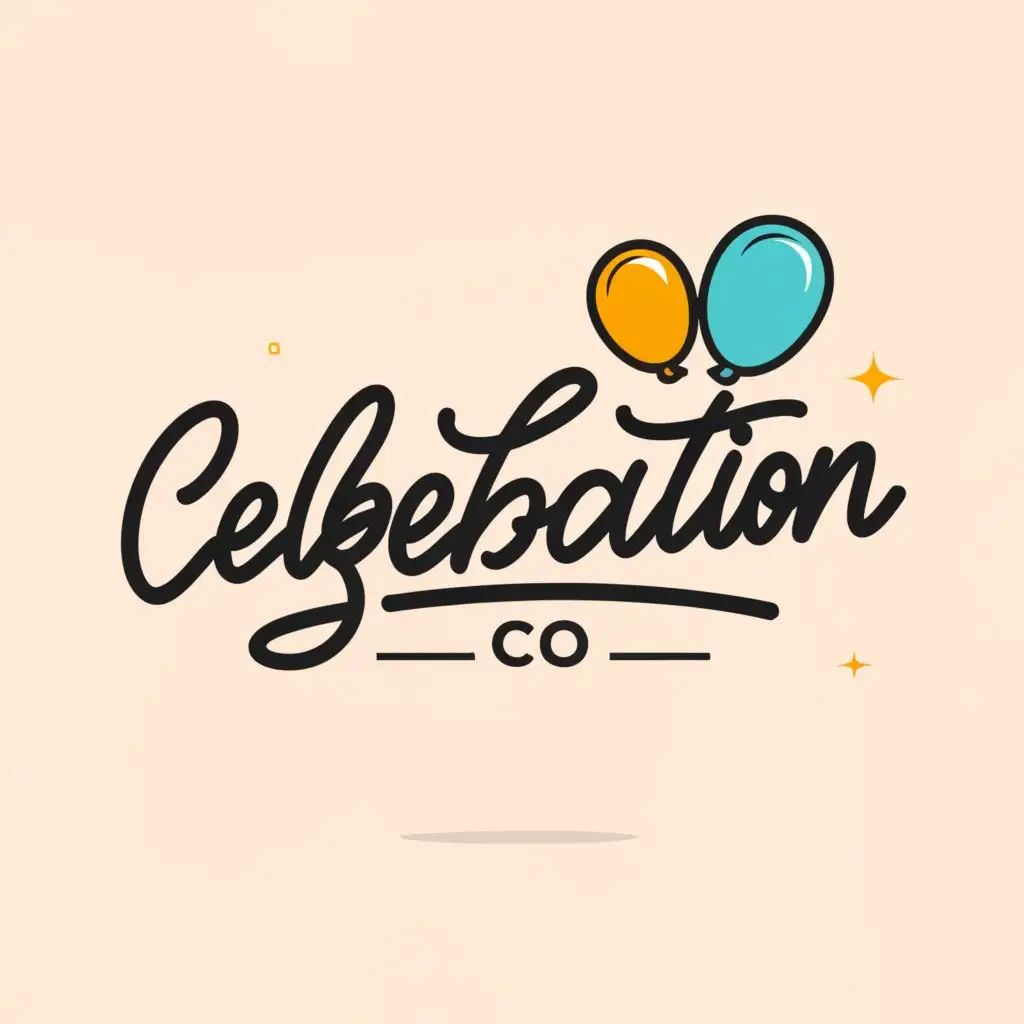 a logo design,with the text "CelebrationCoAU", main symbol:Celebration,Moderate,clear background