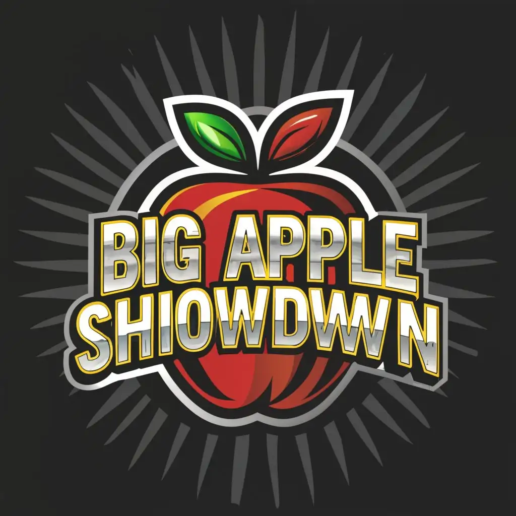 a logo design,with the text "BIG APPLE SHOWDOWN", main symbol:Apple,Moderate,clear background