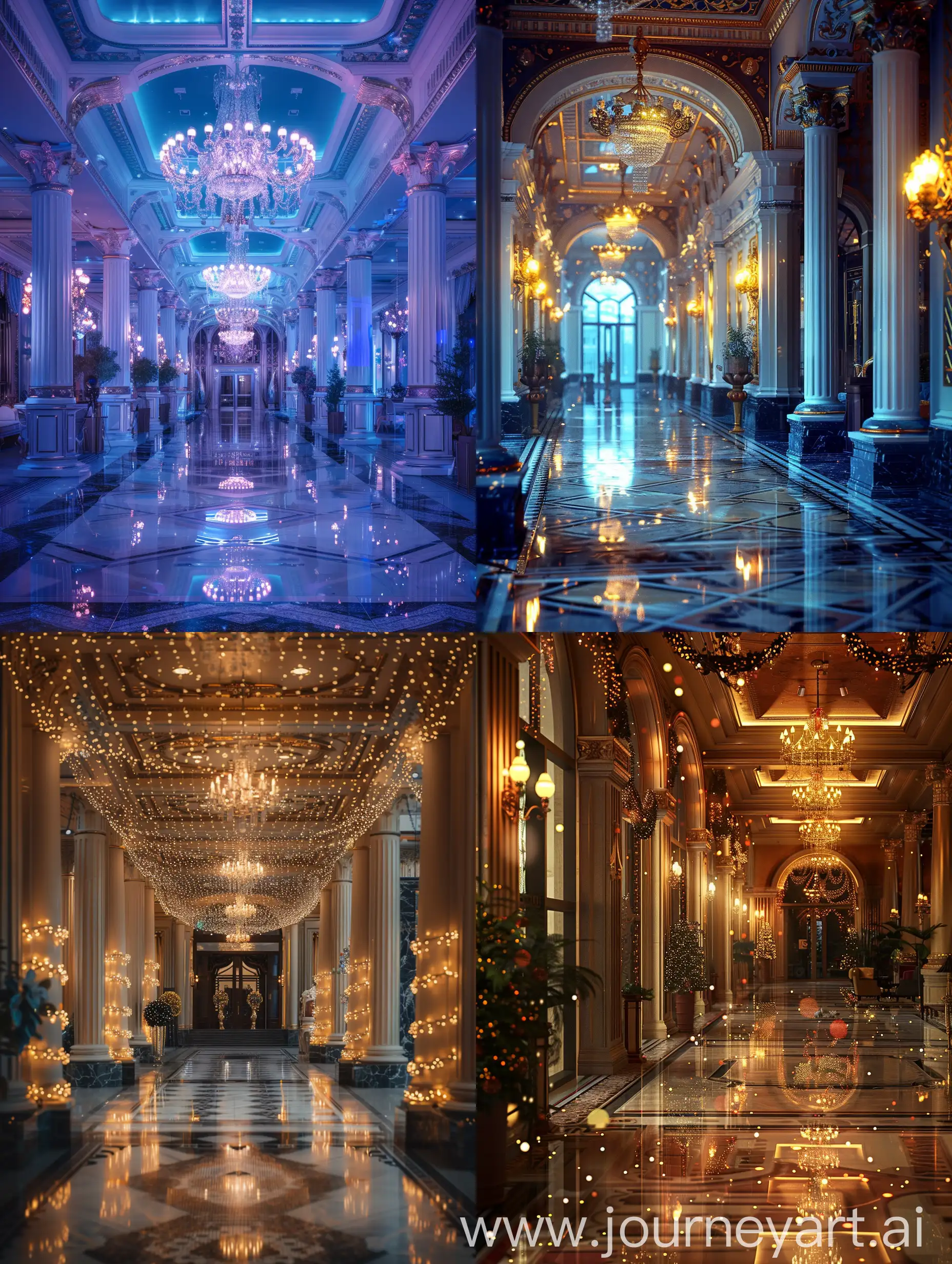 Enchanted-Russian-Fairytale-Hotel-Lobby-at-Evening