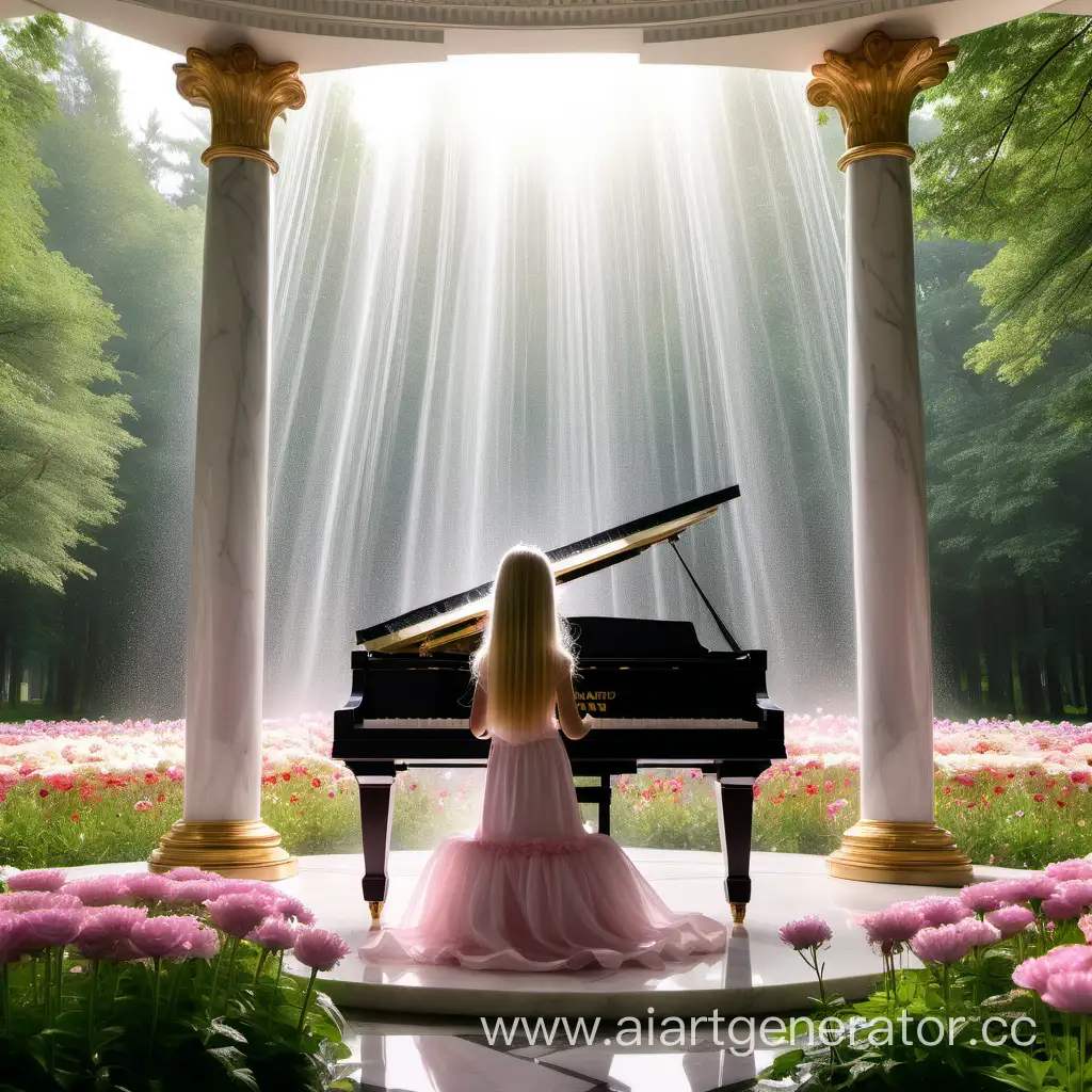 Serene-Forest-Rotunda-Young-Pianist-Plays-Amidst-Morning-Rain-and-Sunbeams