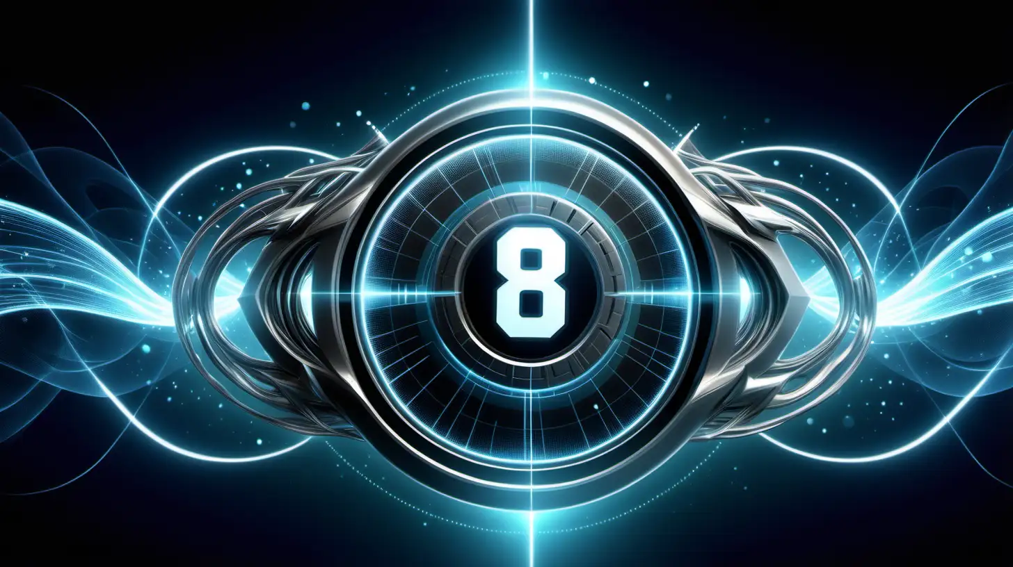 A dynamic and futuristic portrayal of 8G technology, featuring the central "8G" emblem against a background of pulsating energy waves and futuristic elements.