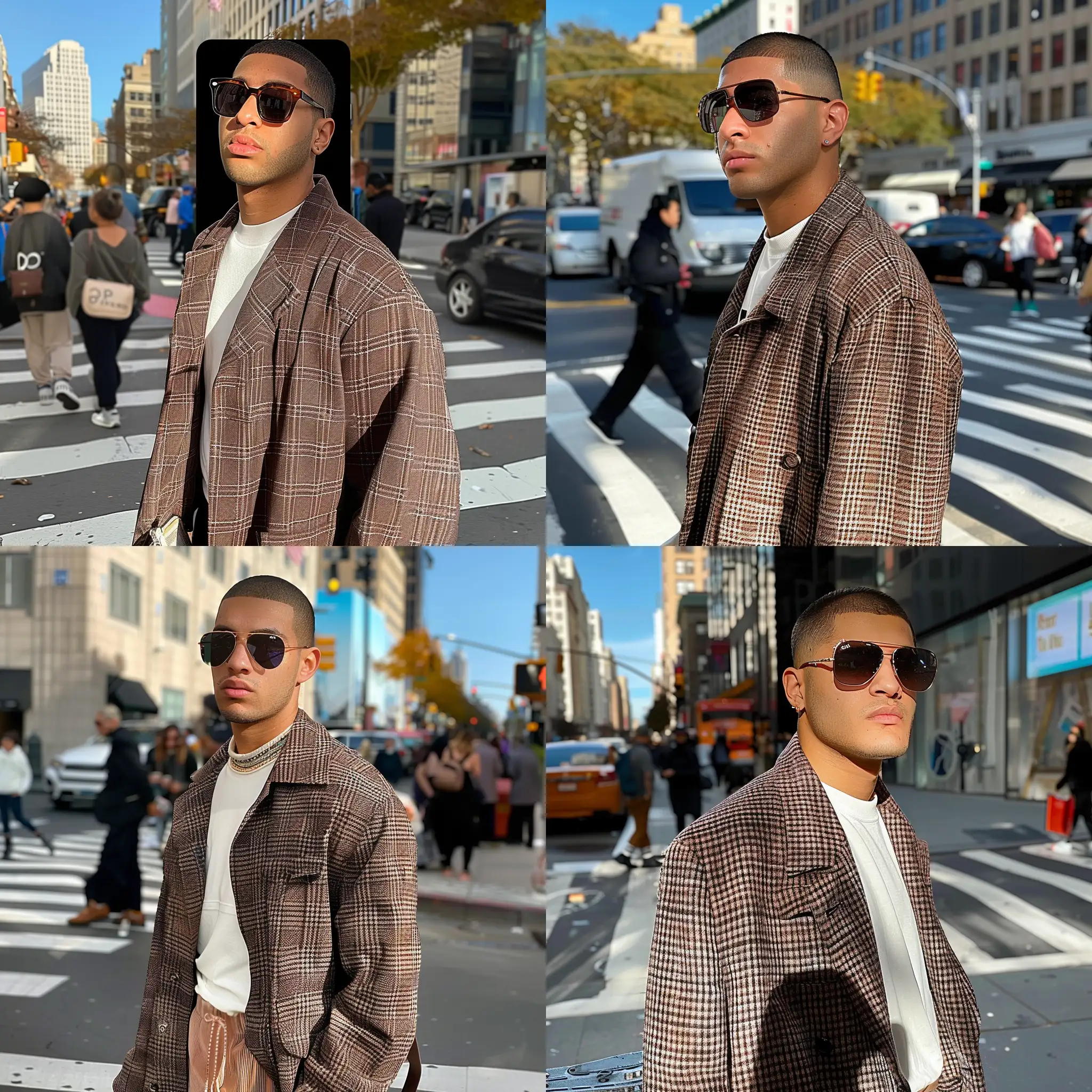 Young-Man-with-Buzz-Cut-and-Sunglasses-in-Urban-Setting
