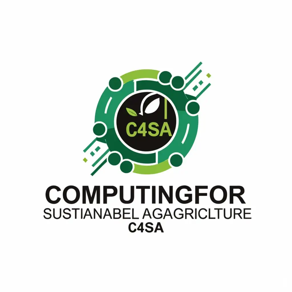 a logo design,with the text 'Computing for Sustainable Agriculture (C4SA)' research group focuses on using advanced computing technologies to promote sustainability in agriculture practices. By analyzing vast amounts of agricultural data through data analytics, machine learning, and artificial intelligence techniques, the group provides farmers and agricultural stakeholders with actionable information and decision support tools to improve productivity and sustainability across the agricultural value chain. Through close collaboration with industry partners, government agencies, and academic institutions, the group aims to translate research findings into practical solutions that address real-world challenges faced by farmers and agricultural communities, driving innovation and fostering sustainable practices that ensure food security, environmental stewardship, and economic prosperity for present and future generations.