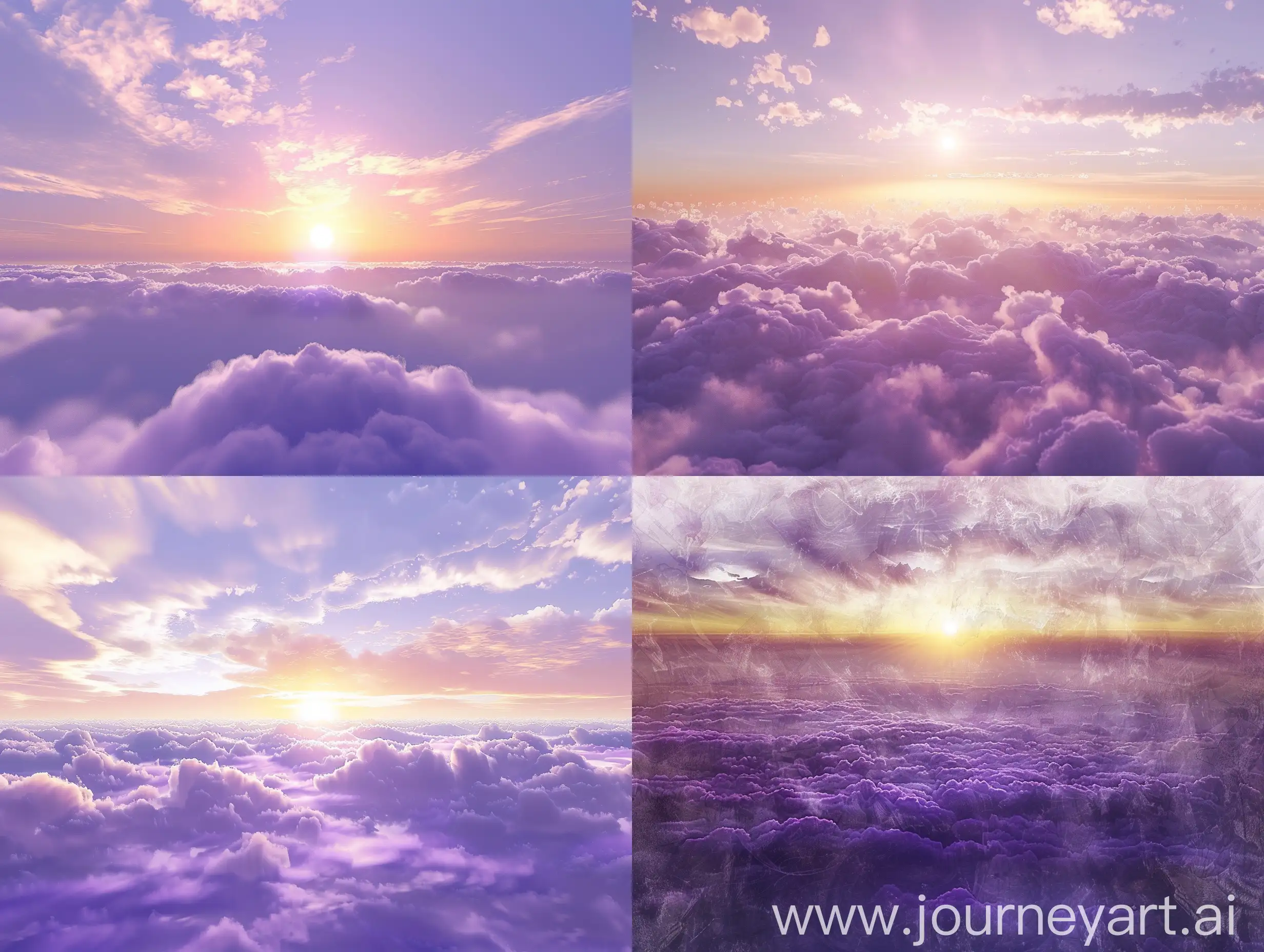 Serene-Sunrise-with-Purple-Clouds-Tranquil-Morning-Sky