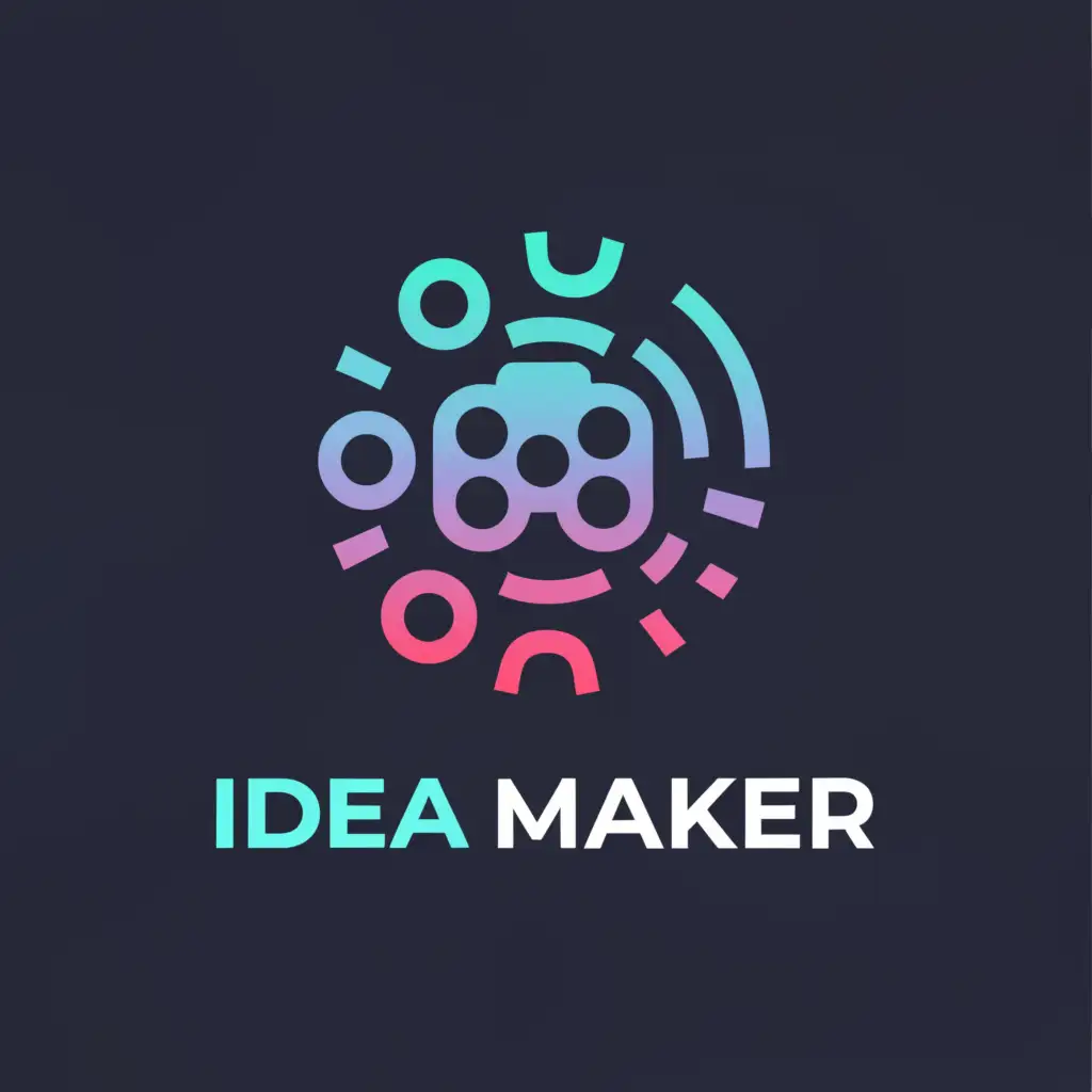 a logo design,with the text "rounded shape, Idea Maker inside the round shape", main symbol:games,Moderate,be used in Technology industry,clear background