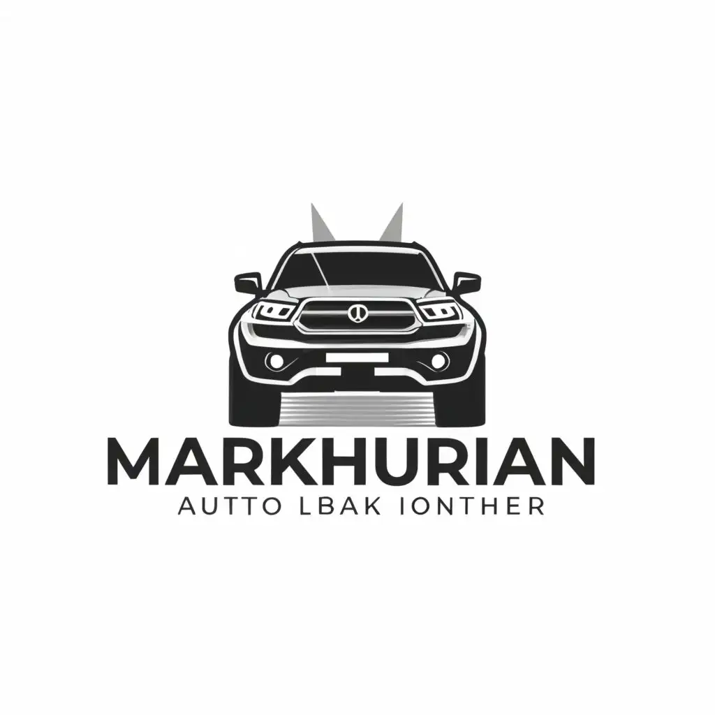 logo, SUV vehicle, with the text "Auto Markhurian", typography, be used in Automotive industry