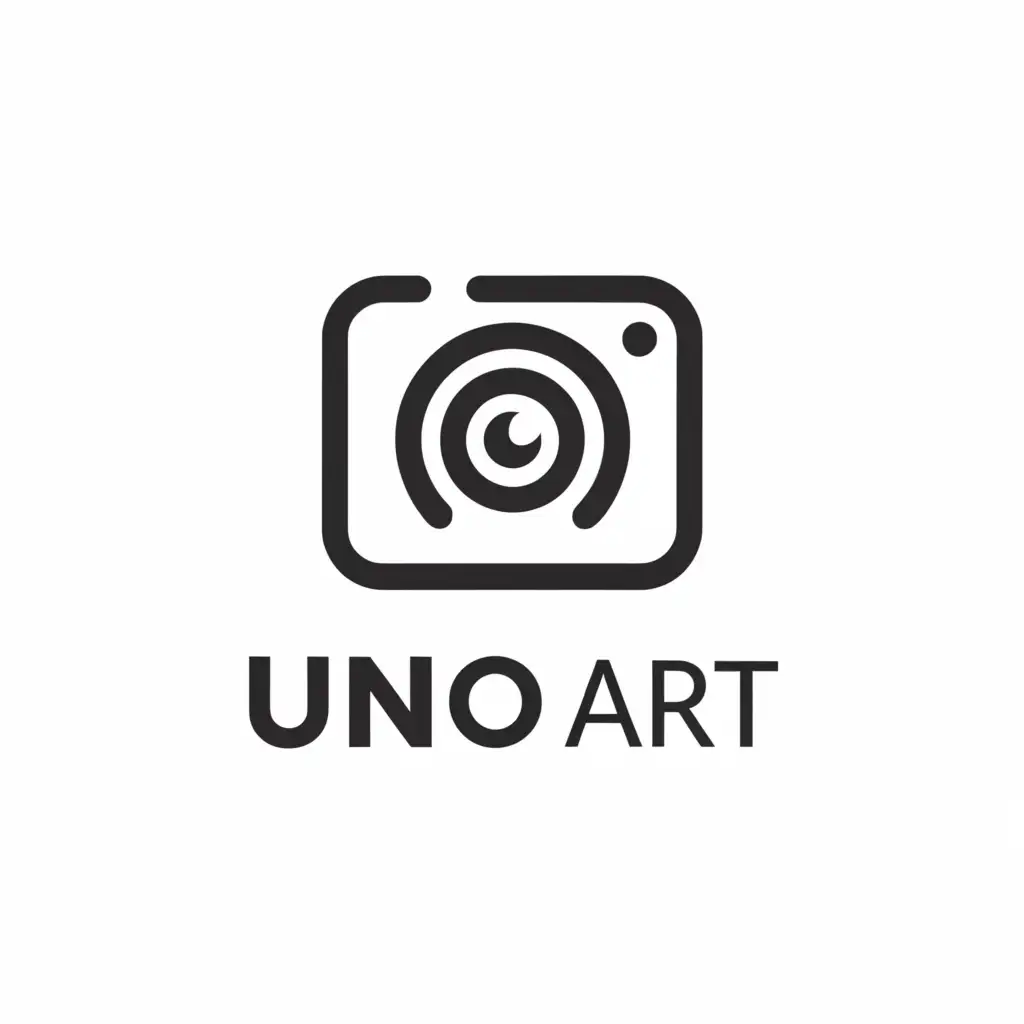 a logo design,with the text "UnNo Art", main symbol:camera,Moderate,clear background