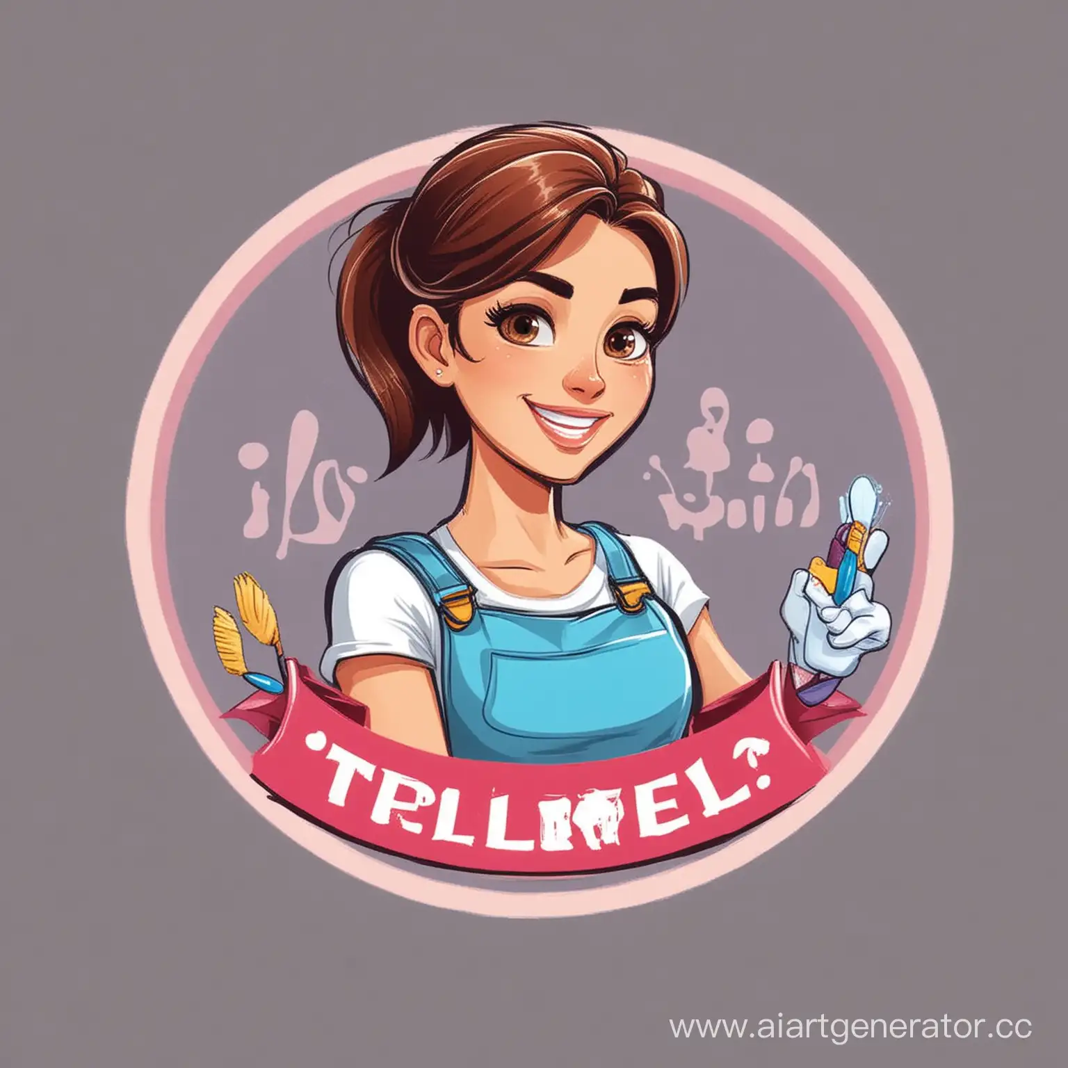 SelfEmployed-Girl-Cleaning-Apartments-and-Offices-Logo