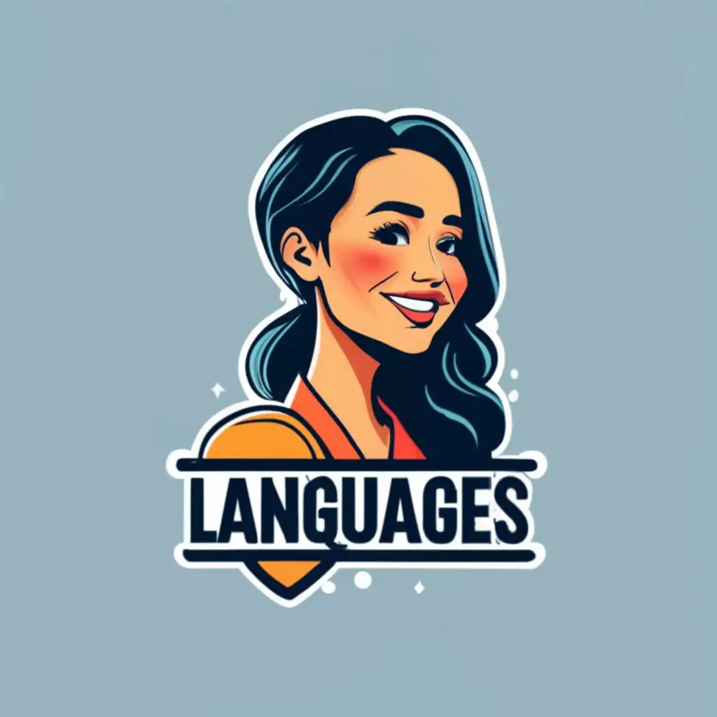 logo, teacher, woman, book, smile, home, with the text "love languages", typography, be used in Education industry