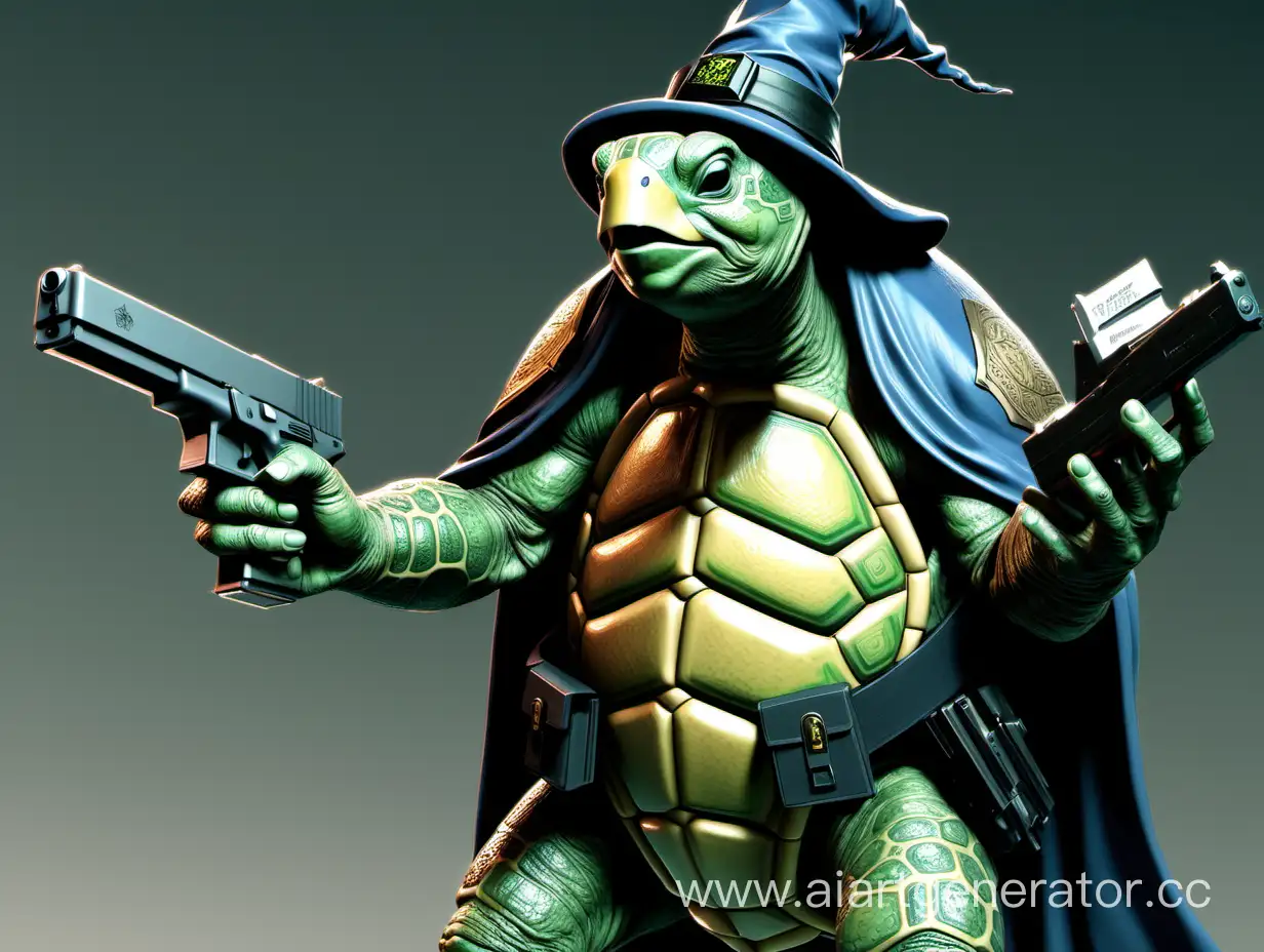 Fantasy-Turtle-Wizard-with-Glock-Mystical-Reptile-Armed-with-Modern-Firepower