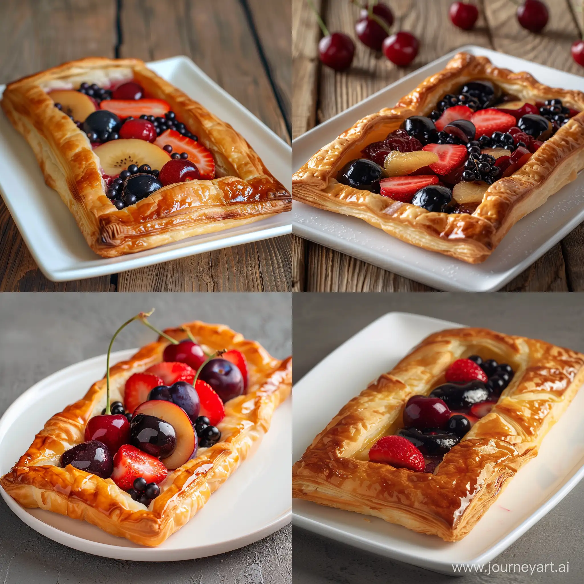 Assorted-Fruitfilled-Puff-Pastry-on-White-Plate