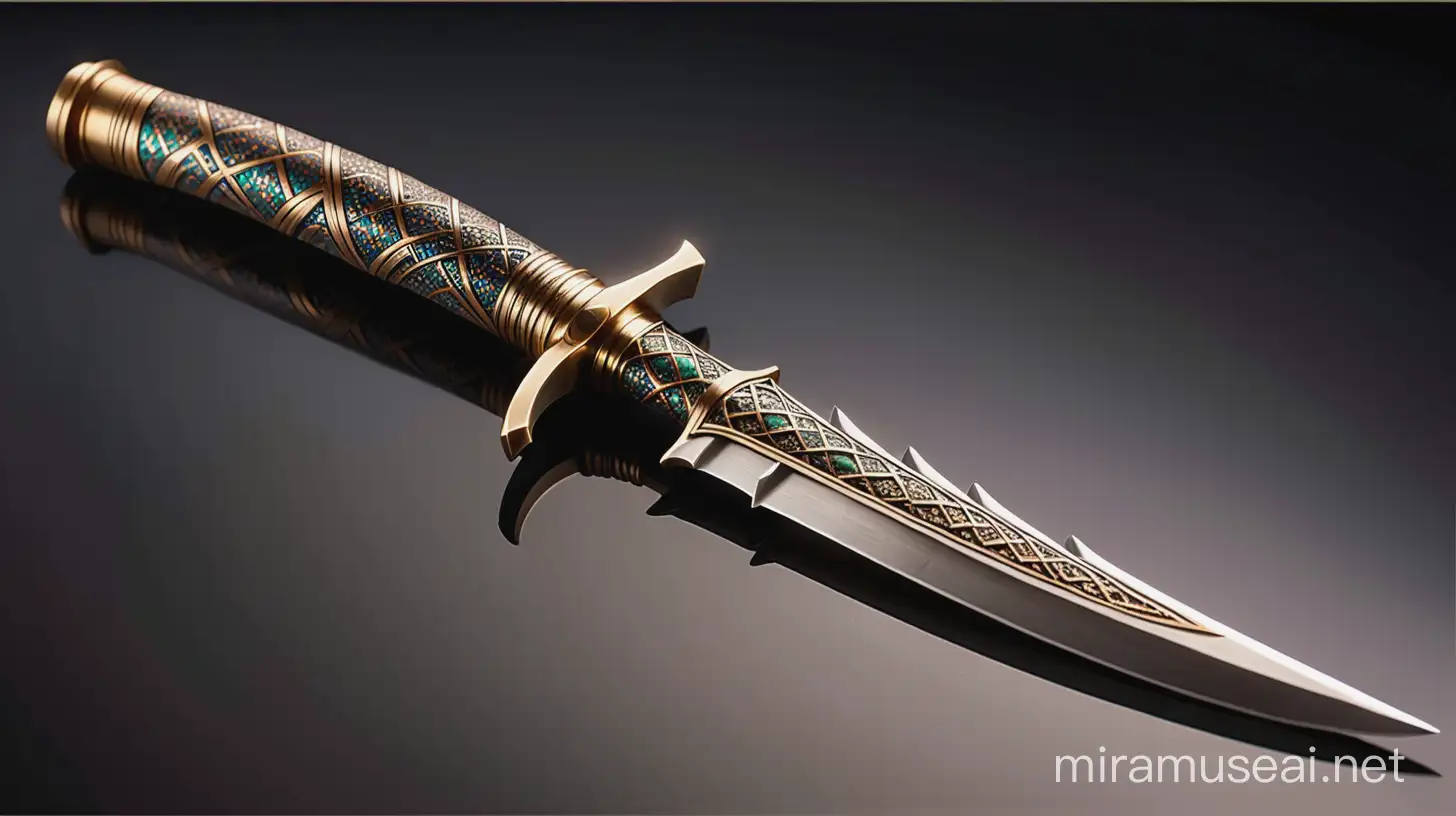 Arabian Mystic Dagger with Intricate Hilt and Glowing Blade
