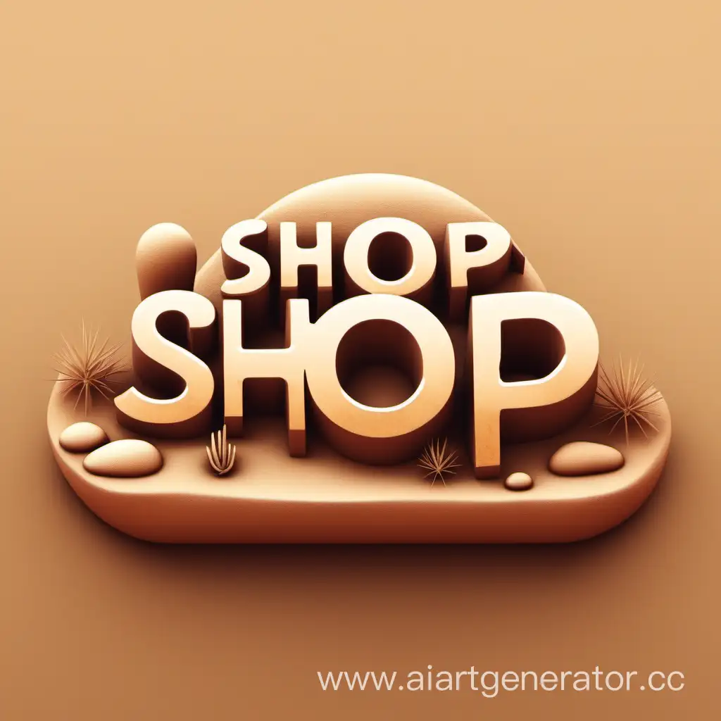 Надпись "shop
" шрифта и стиль похож на пустыню интерфейс