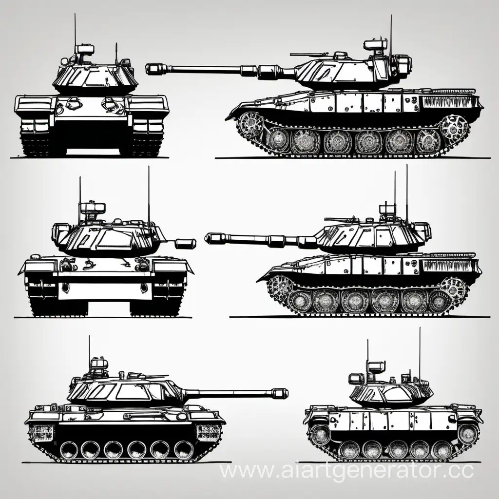 Tank-Drawings-Detailed-2D-Illustrations-from-Side-and-Back-Views