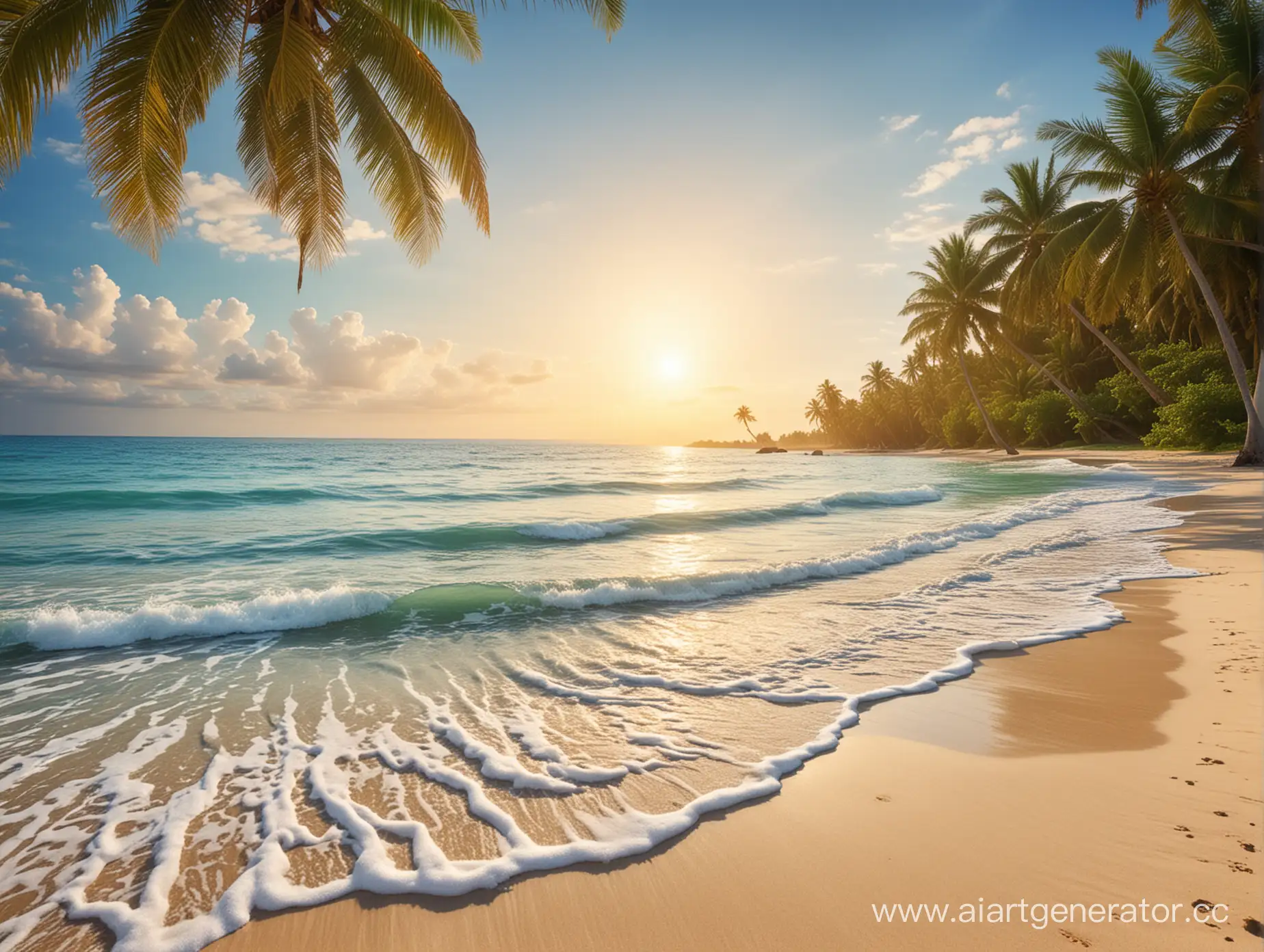 Sunny-Summer-Beach-with-Families-Enjoying-Seaside-Activities