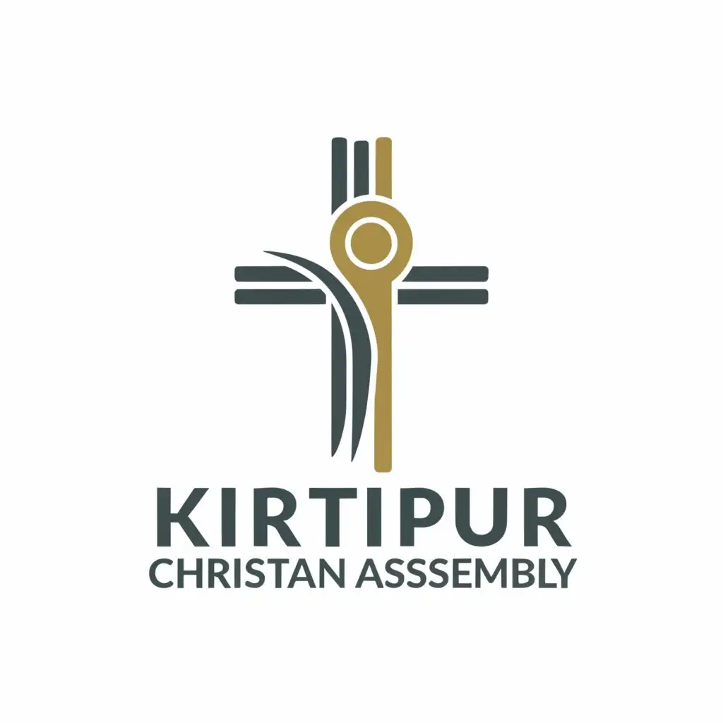 a logo design,with the text "Kirtipur Christian Assembly", main symbol:christ in cross,Moderate,clear background