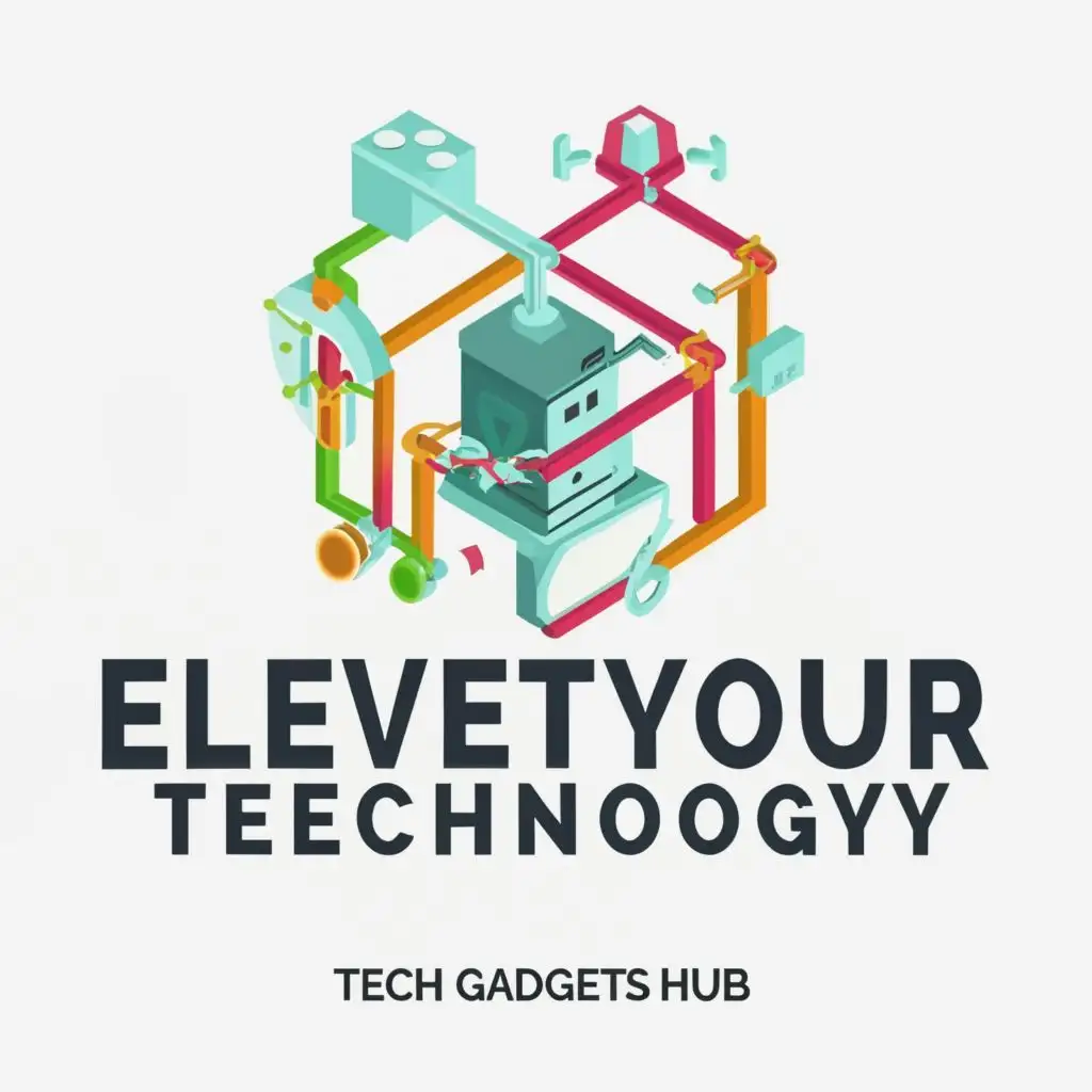 logo, """
Elevate Your Technology
""", with the text "Tech Gadgets Hub", typography, be used in Technology industry