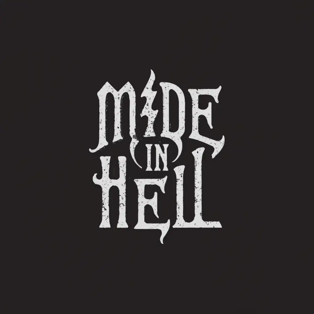 a logo design,with the text "Made In Hell", main symbol:Demons,Moderate,clear background