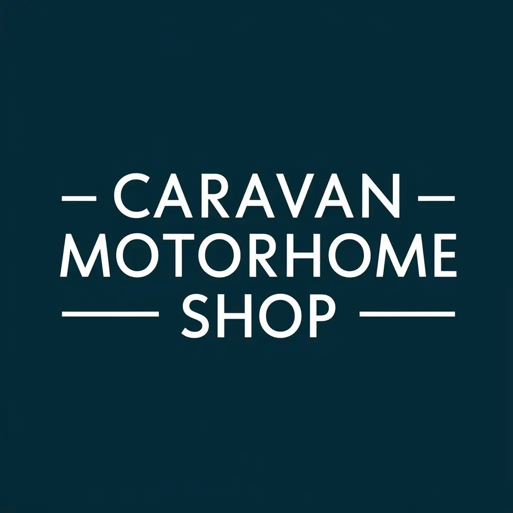 logo, none, with the text "Caravan and Motorhome Shop", typography, be used in Retail industry