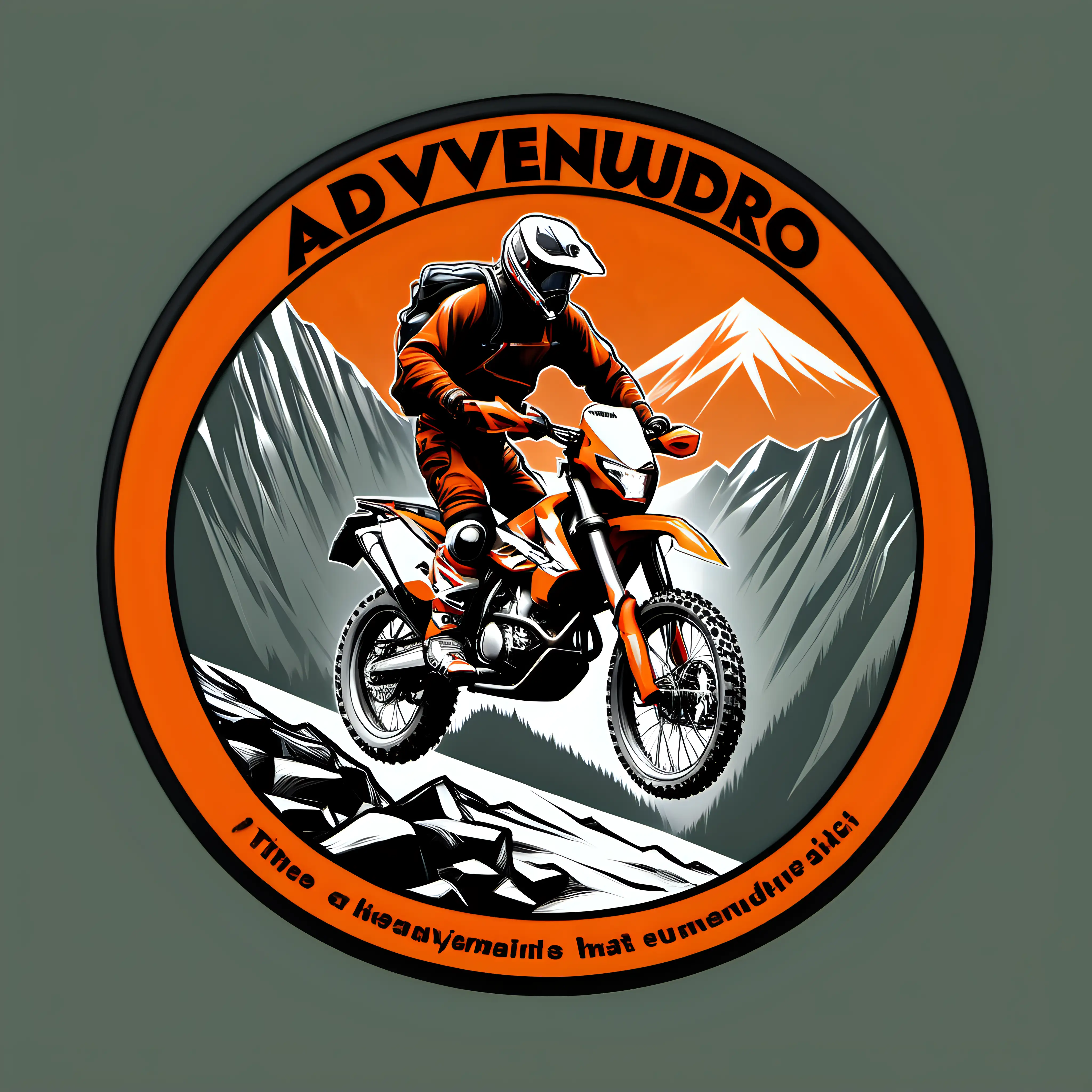 Mountain Climbing Enduro Adventure with KTM 950 ADVENDURO Logo Design