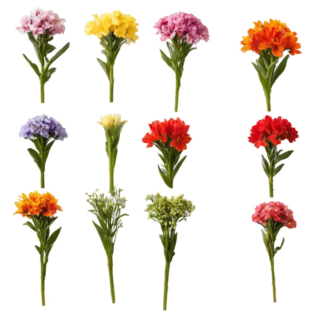 bunch of different type of flowers
