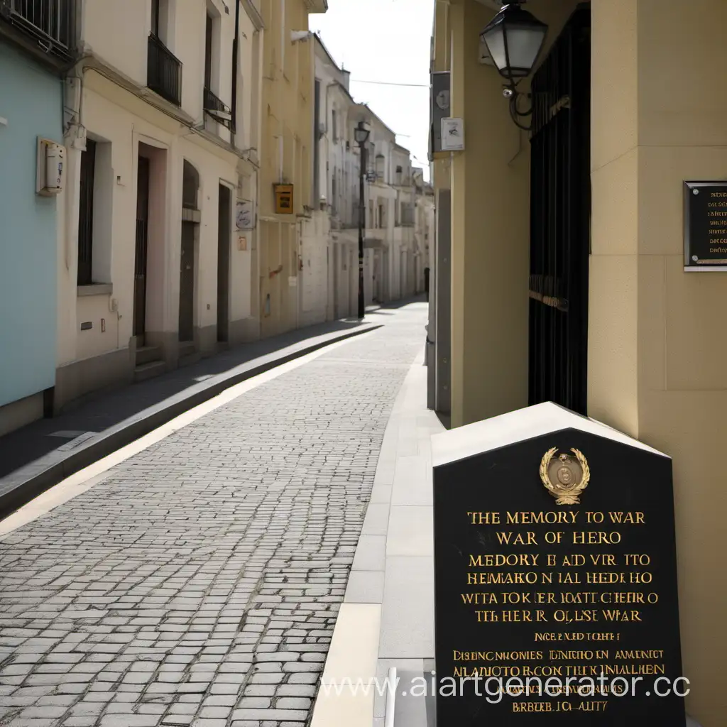 улица, посвященная памяти героя войны